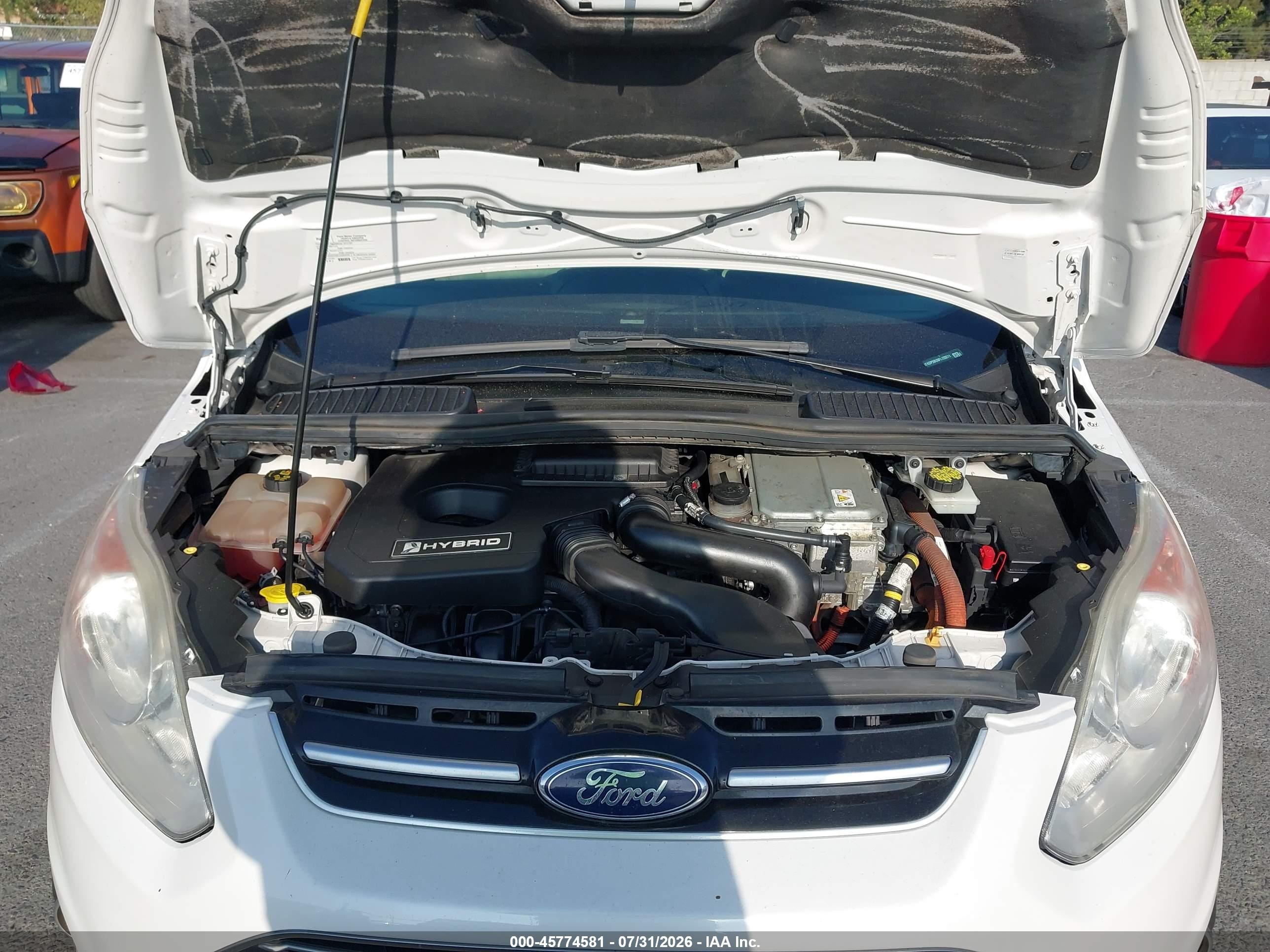 2015 Ford C-max Hybrid Sel White vin: 1FADP5BU9FL120211