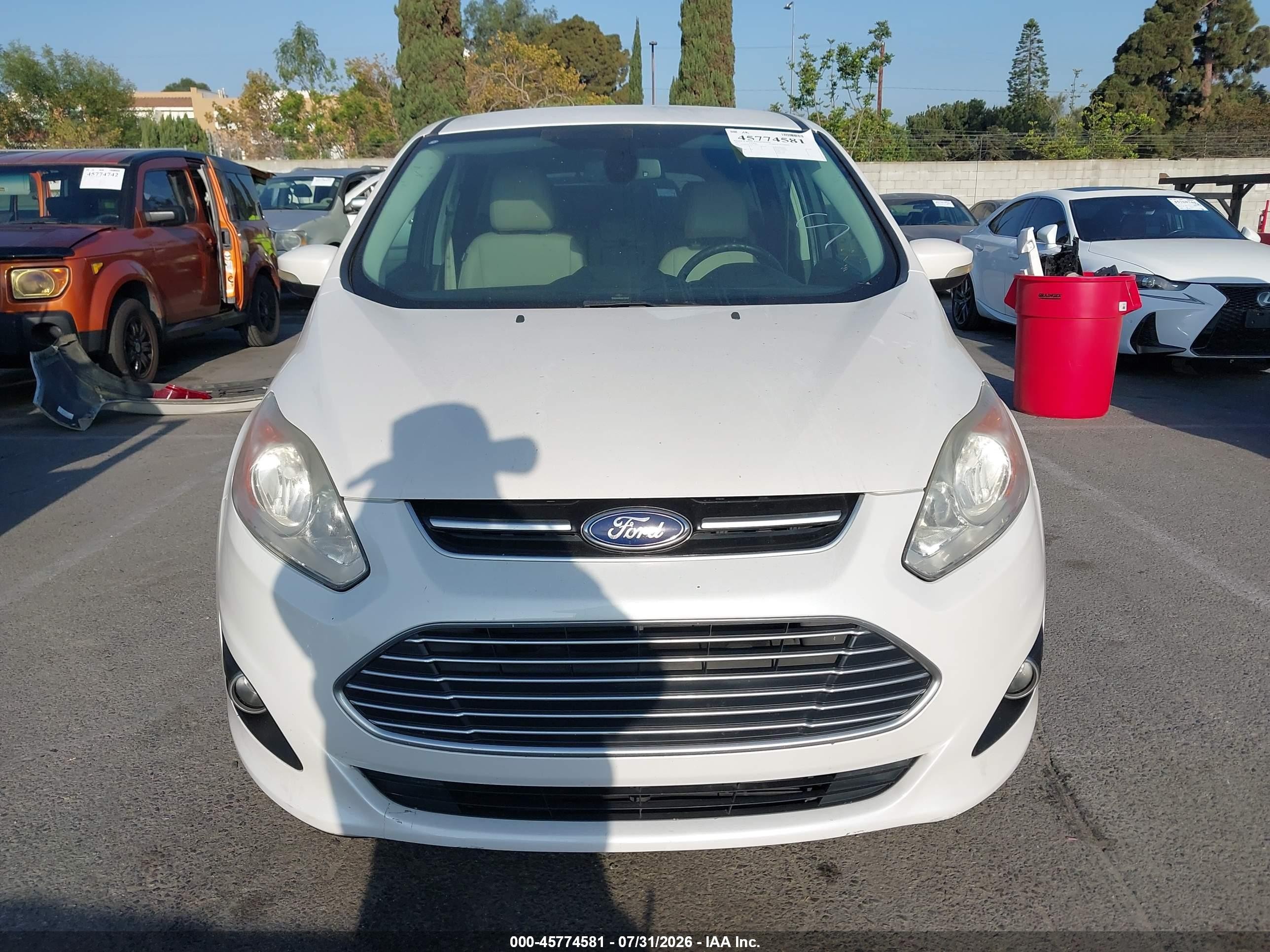 2015 Ford C-max Hybrid Sel White vin: 1FADP5BU9FL120211
