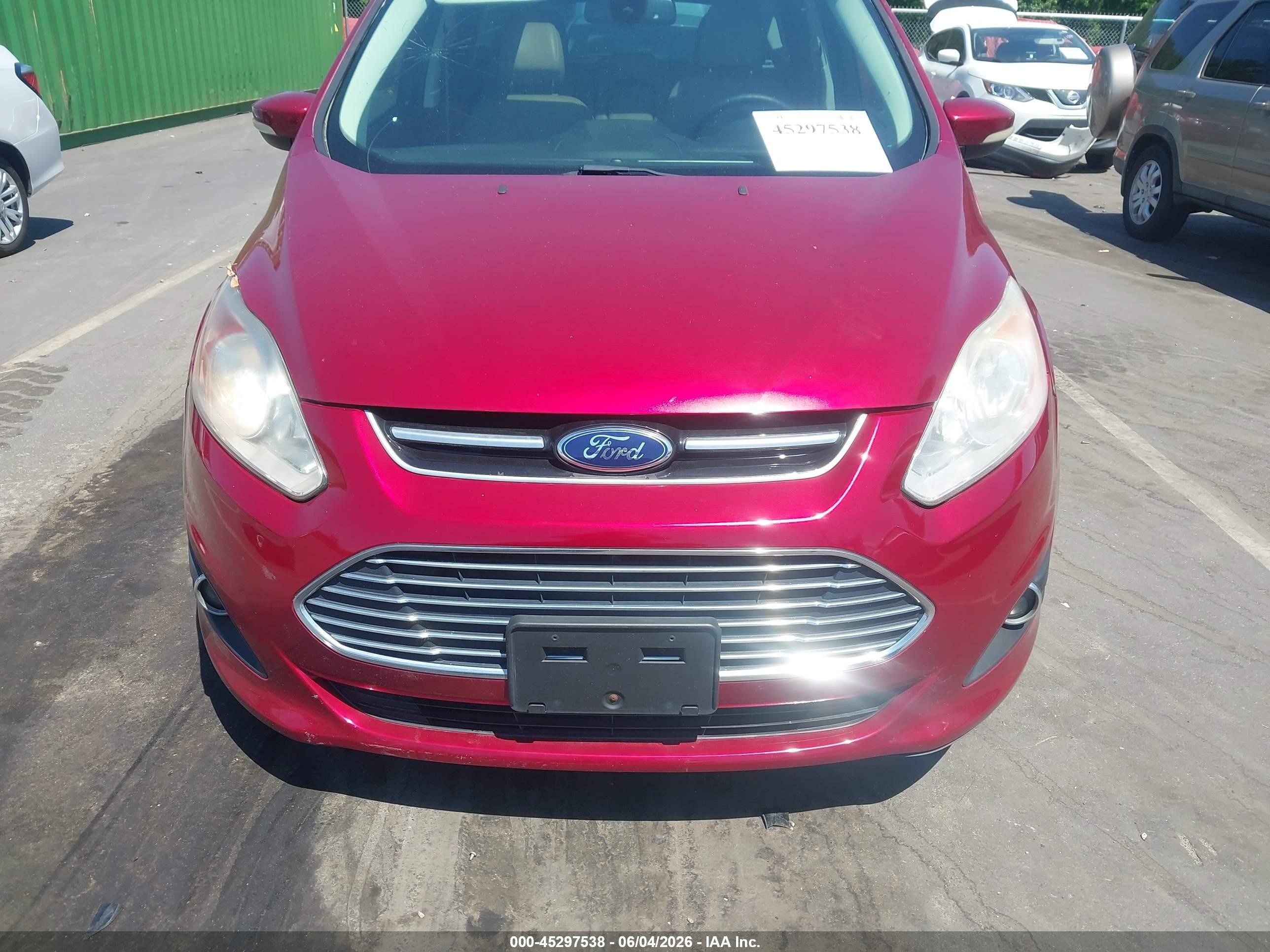 2016 Ford C-max Hybrid Sel Red vin: 1FADP5BU9GL107069