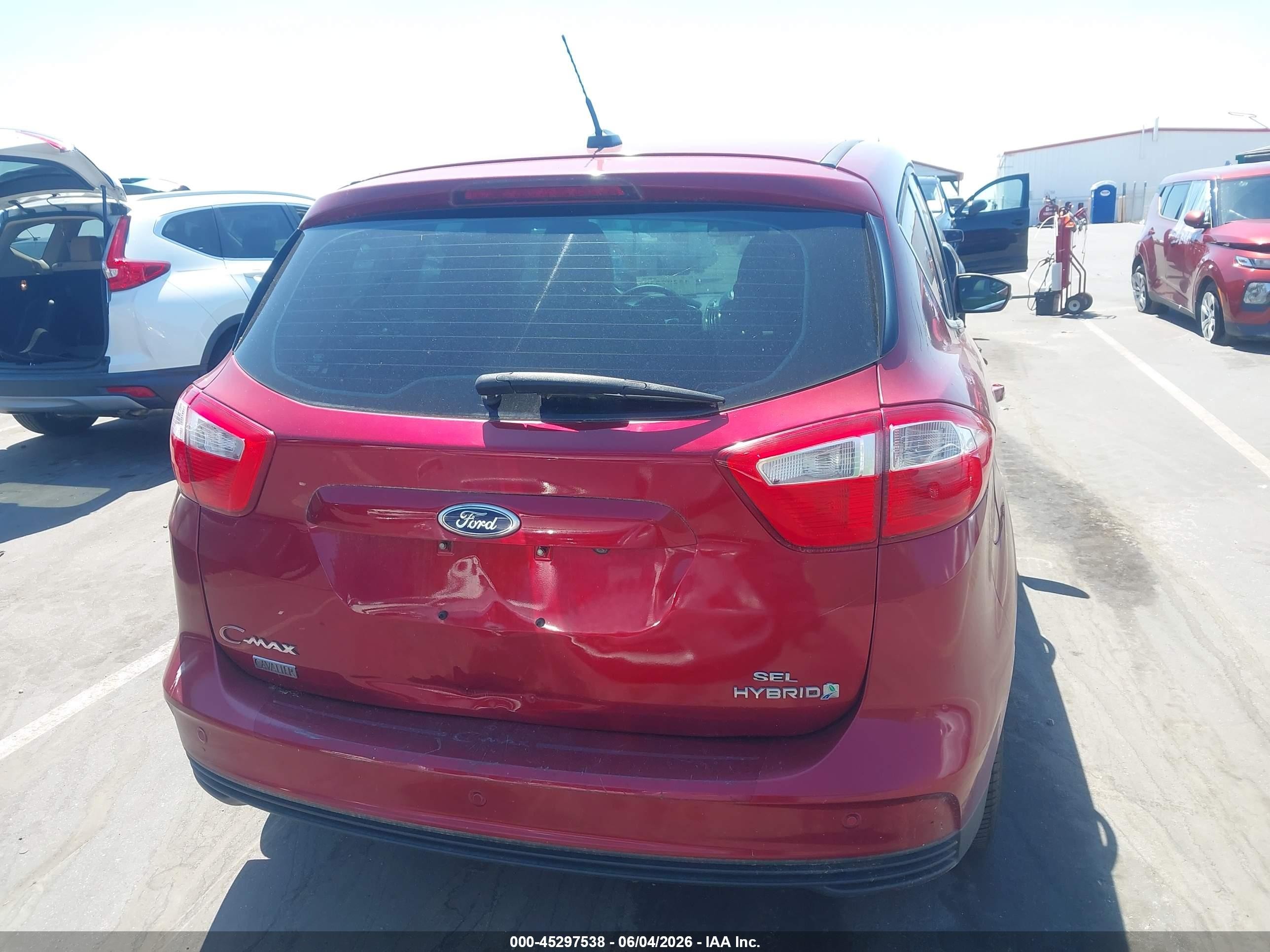 2016 Ford C-max Hybrid Sel Red vin: 1FADP5BU9GL107069