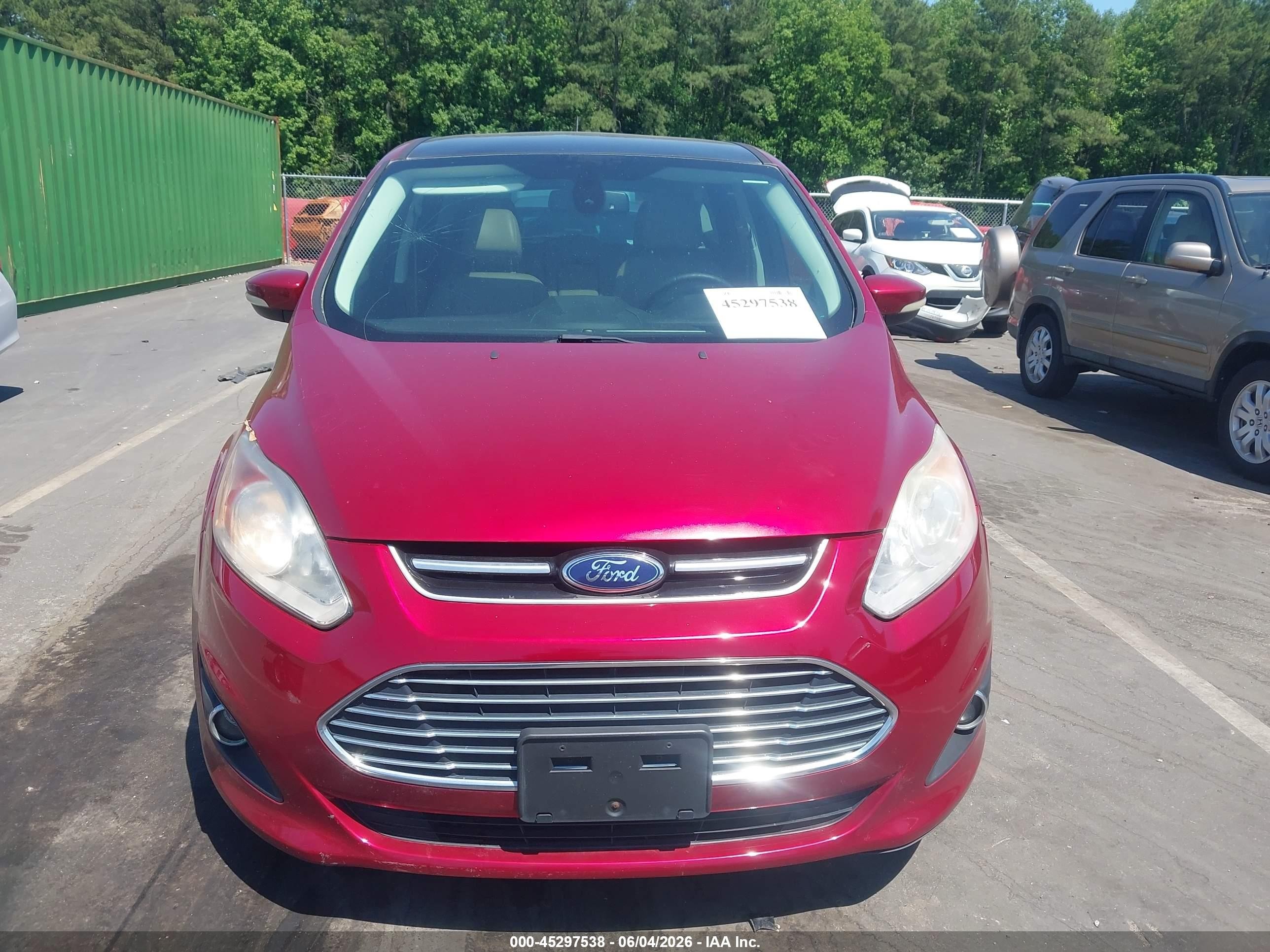 2016 Ford C-max Hybrid Sel Red vin: 1FADP5BU9GL107069