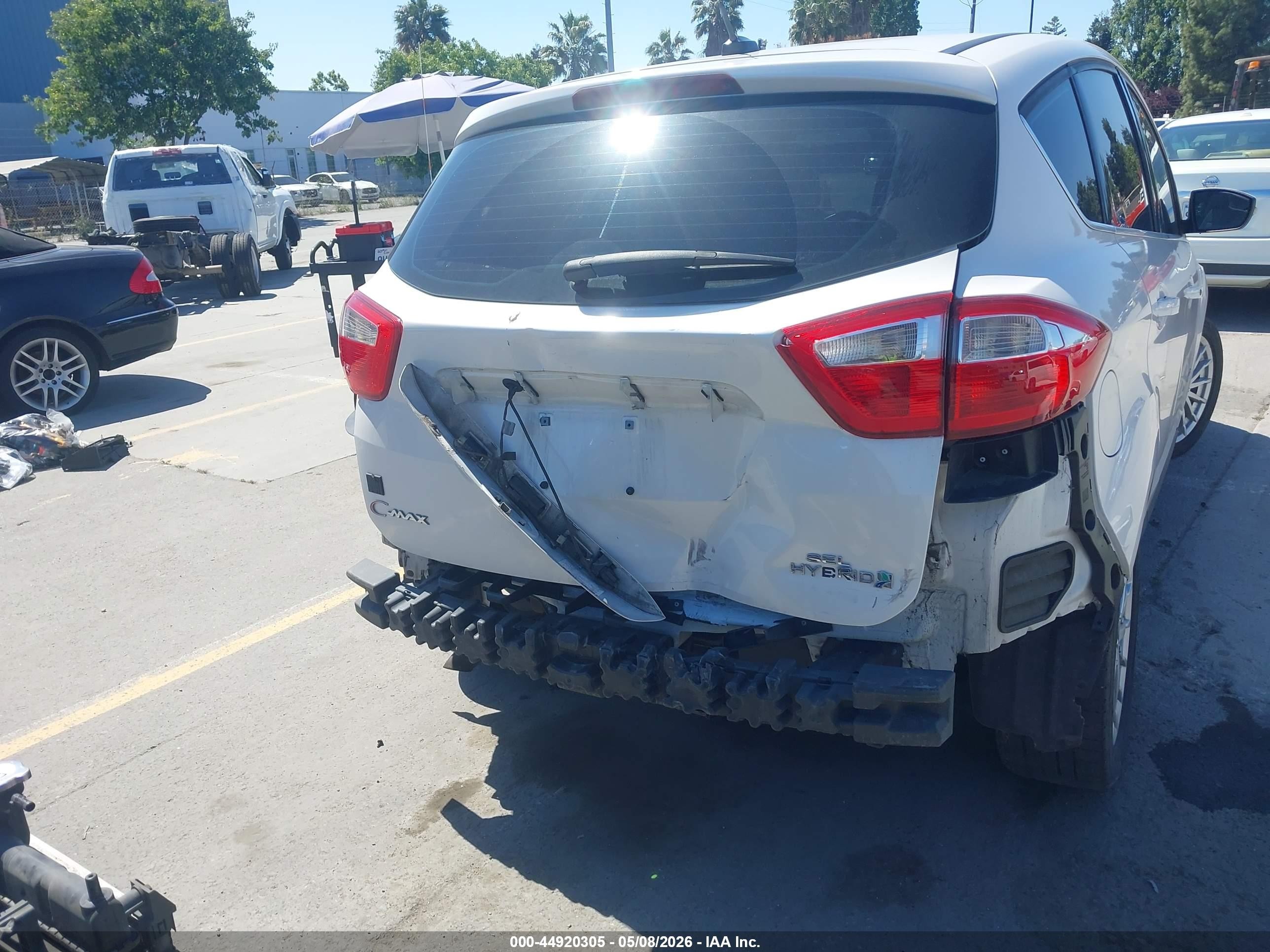 2013 Ford C-max Hybrid Sel White vin: 1FADP5BUXDL502776