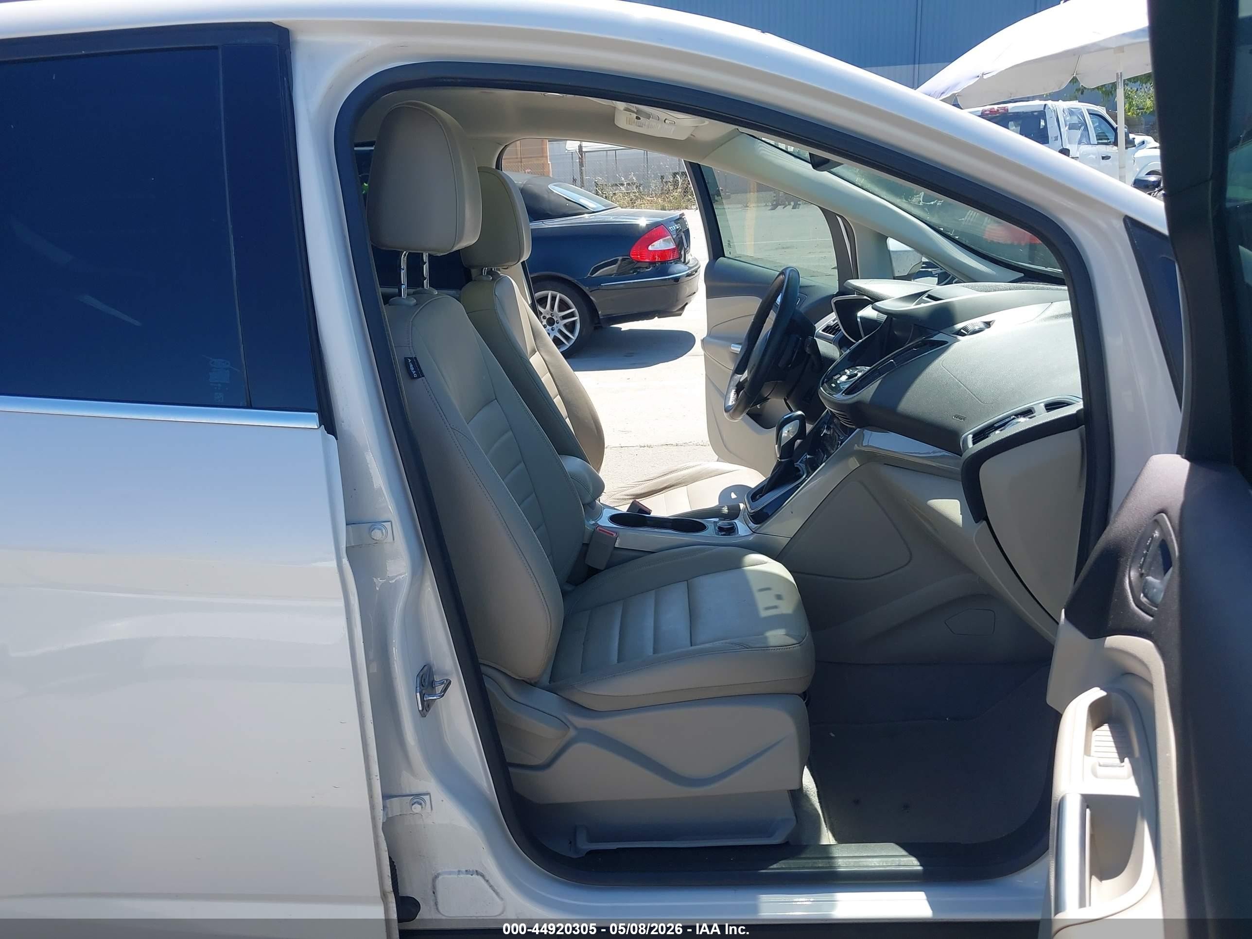 2013 Ford C-max Hybrid Sel White vin: 1FADP5BUXDL502776