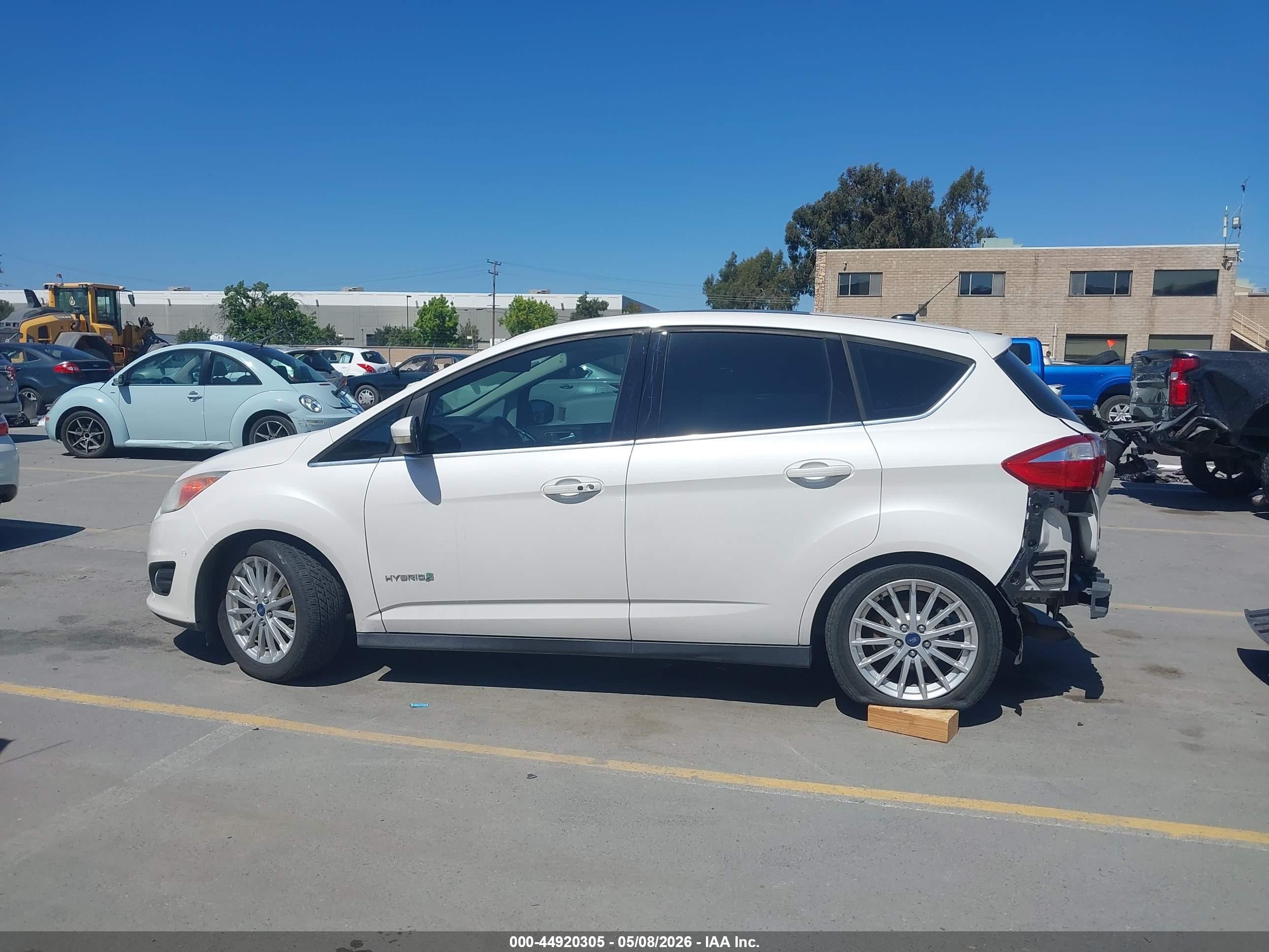 2013 Ford C-max Hybrid Sel White vin: 1FADP5BUXDL502776