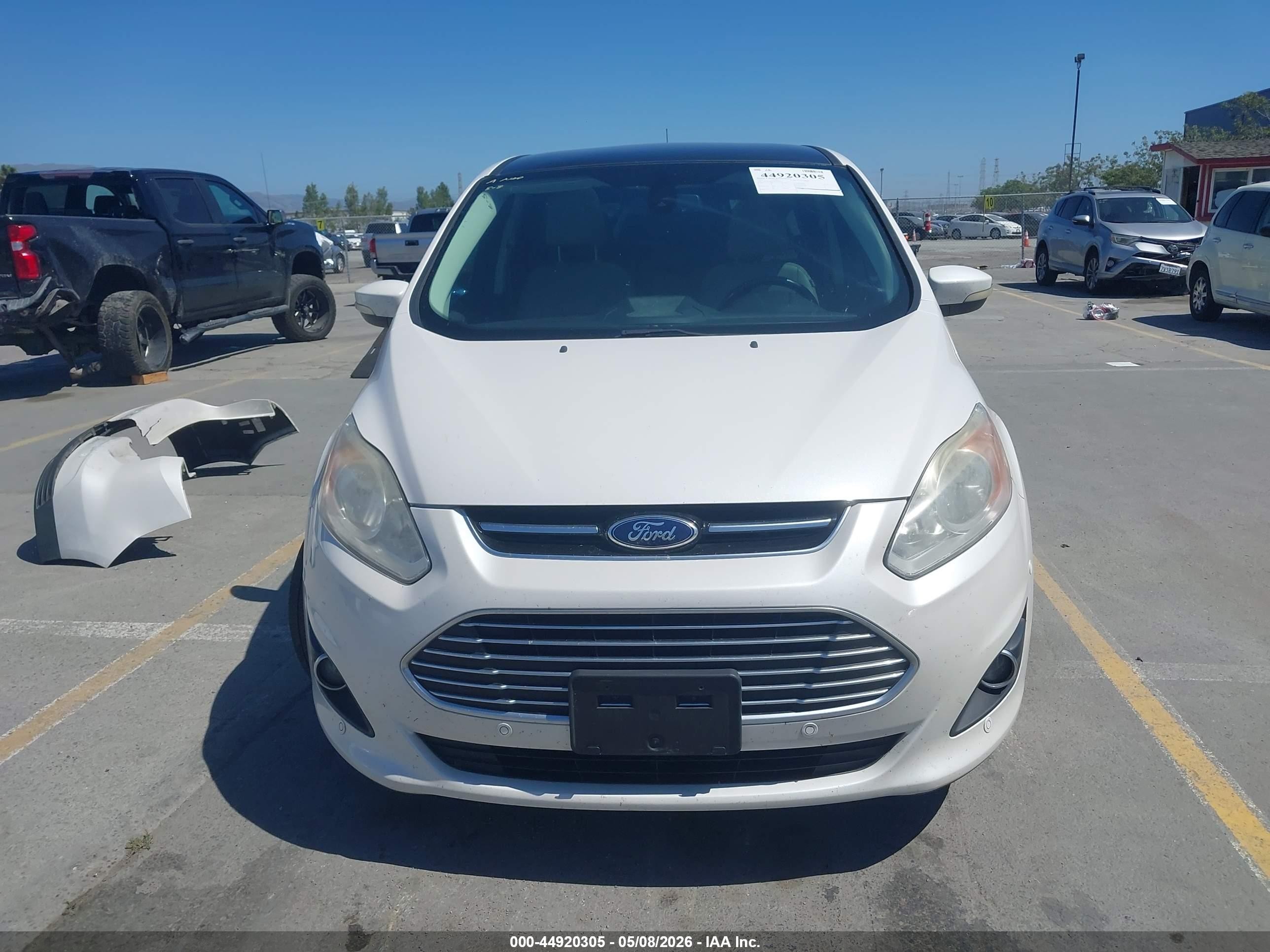 2013 Ford C-max Hybrid Sel White vin: 1FADP5BUXDL502776