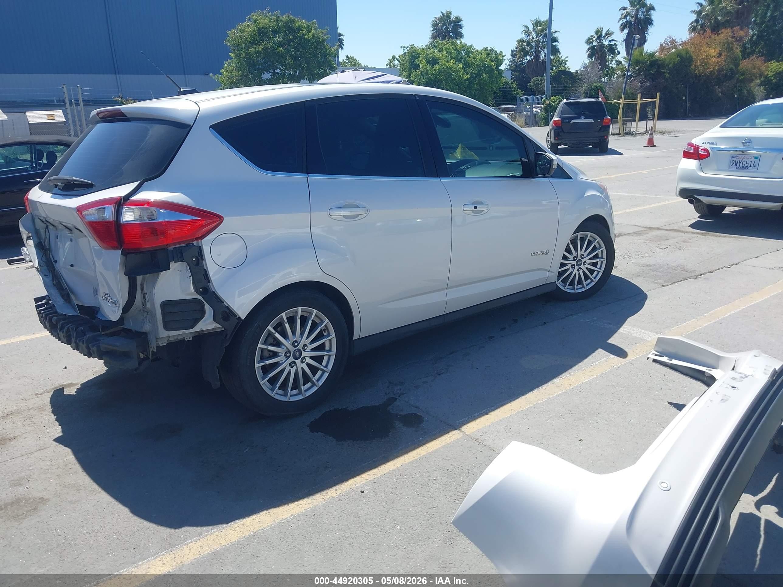 2013 Ford C-max Hybrid Sel White vin: 1FADP5BUXDL502776