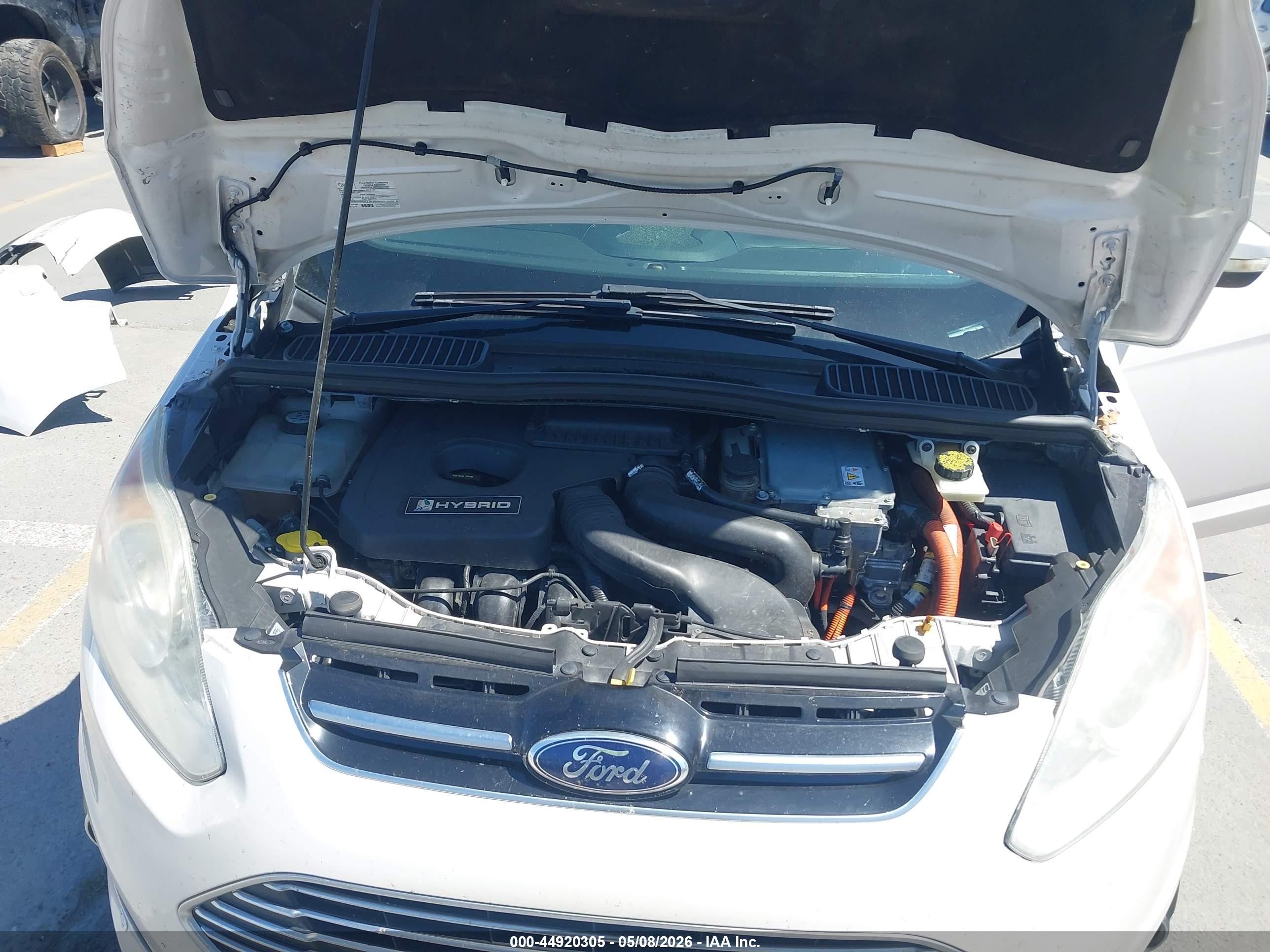 2013 Ford C-max Hybrid Sel White vin: 1FADP5BUXDL502776