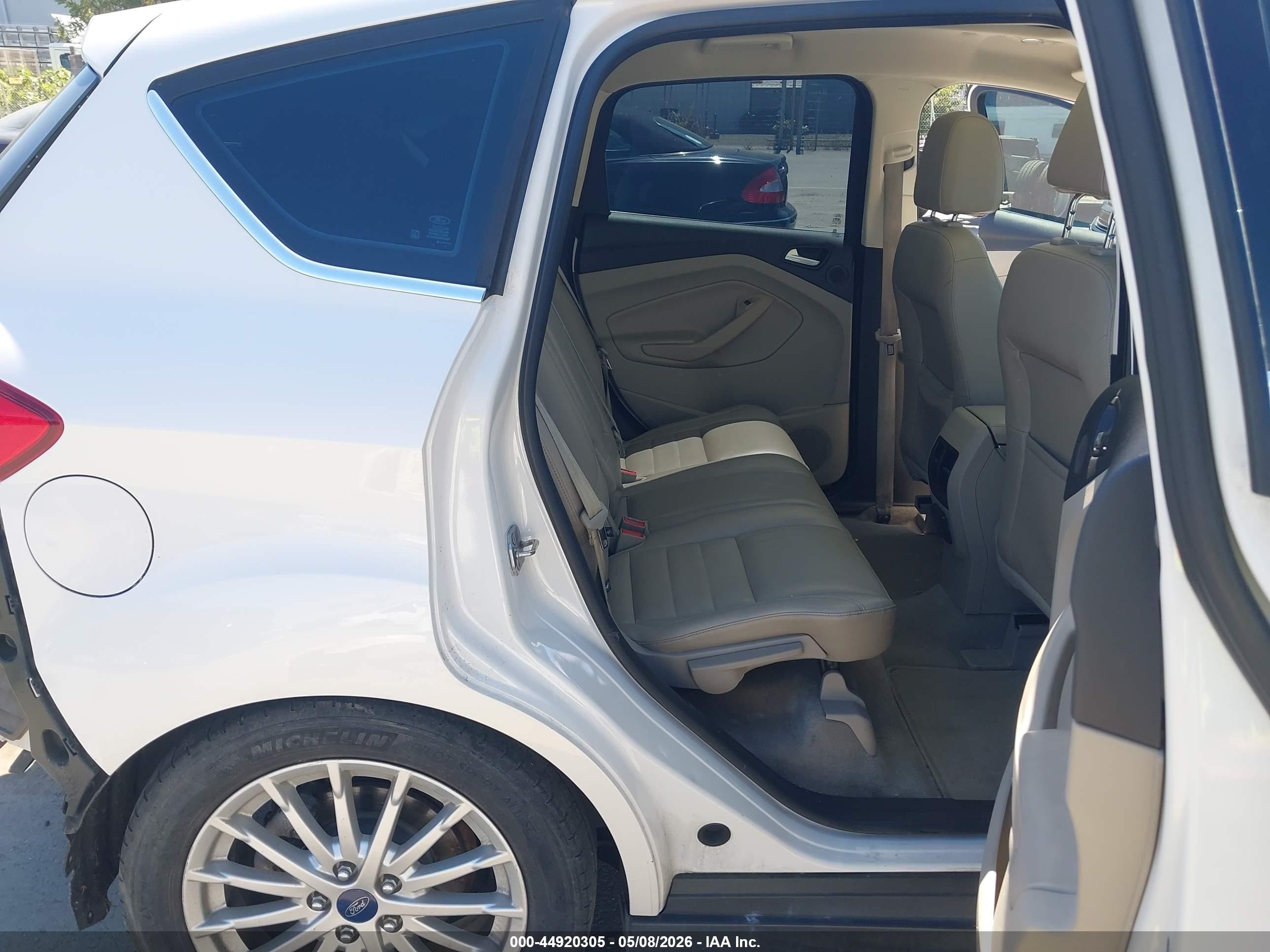 2013 Ford C-max Hybrid Sel White vin: 1FADP5BUXDL502776