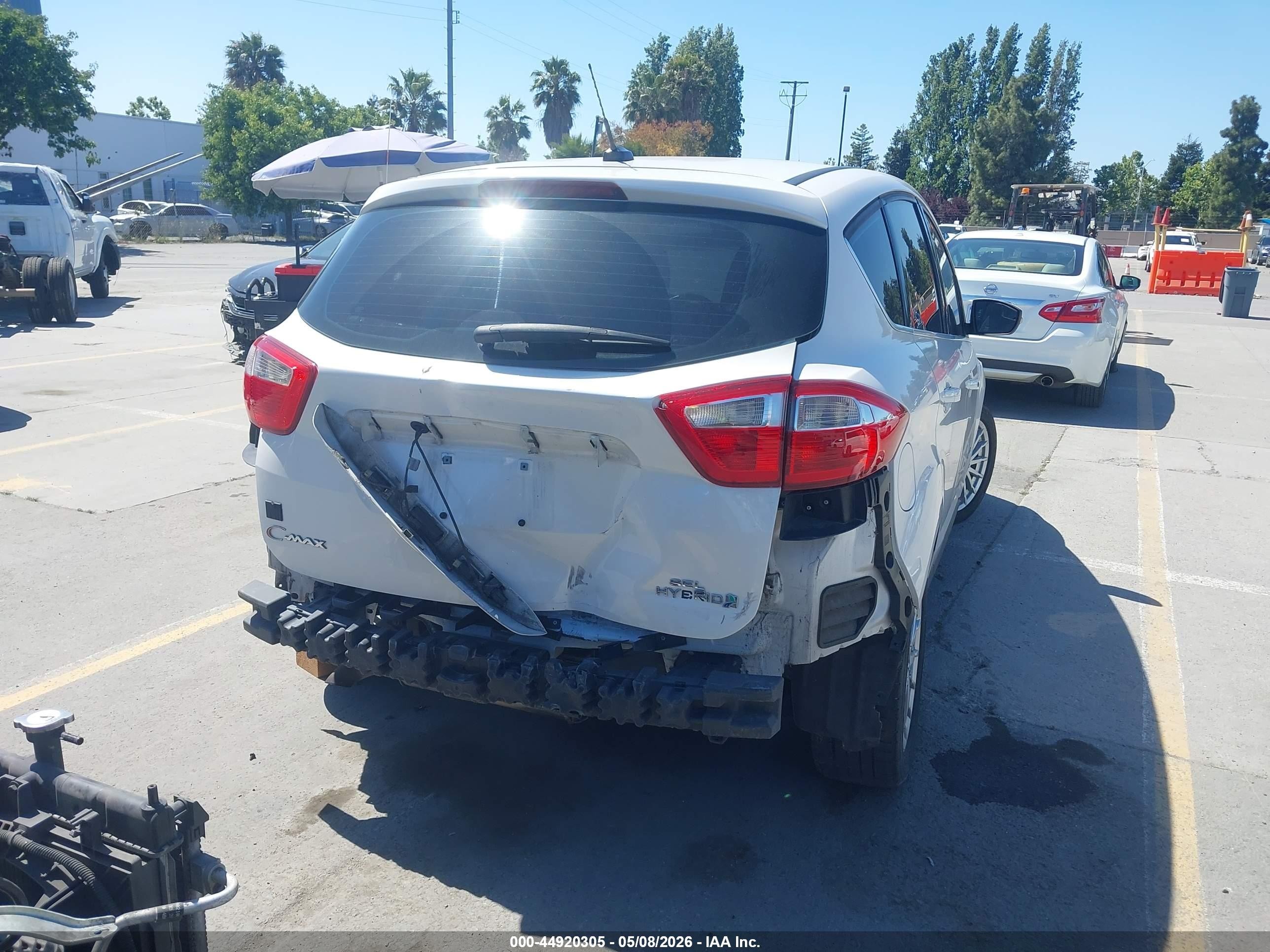 2013 Ford C-max Hybrid Sel White vin: 1FADP5BUXDL502776