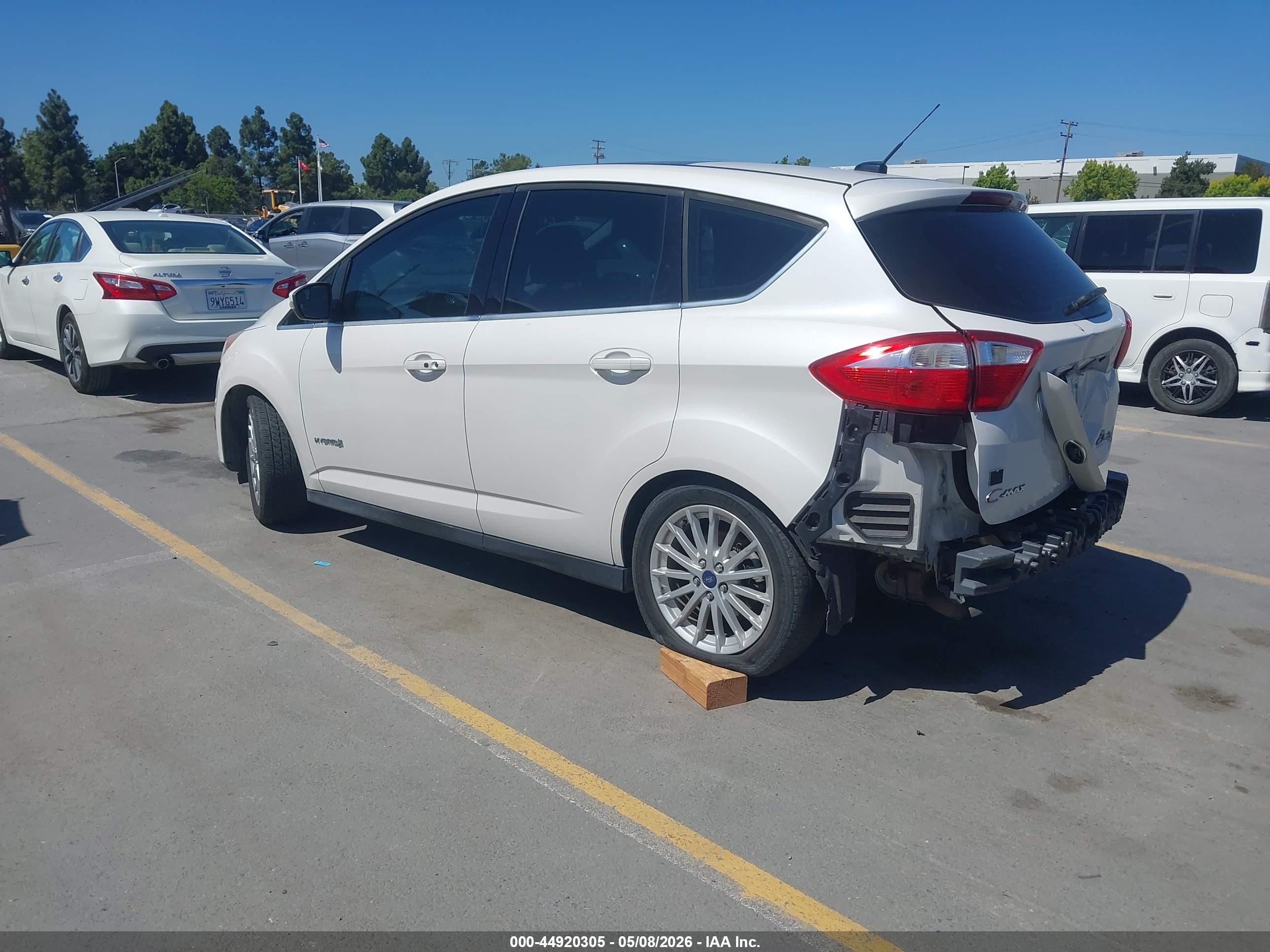 2013 Ford C-max Hybrid Sel White vin: 1FADP5BUXDL502776