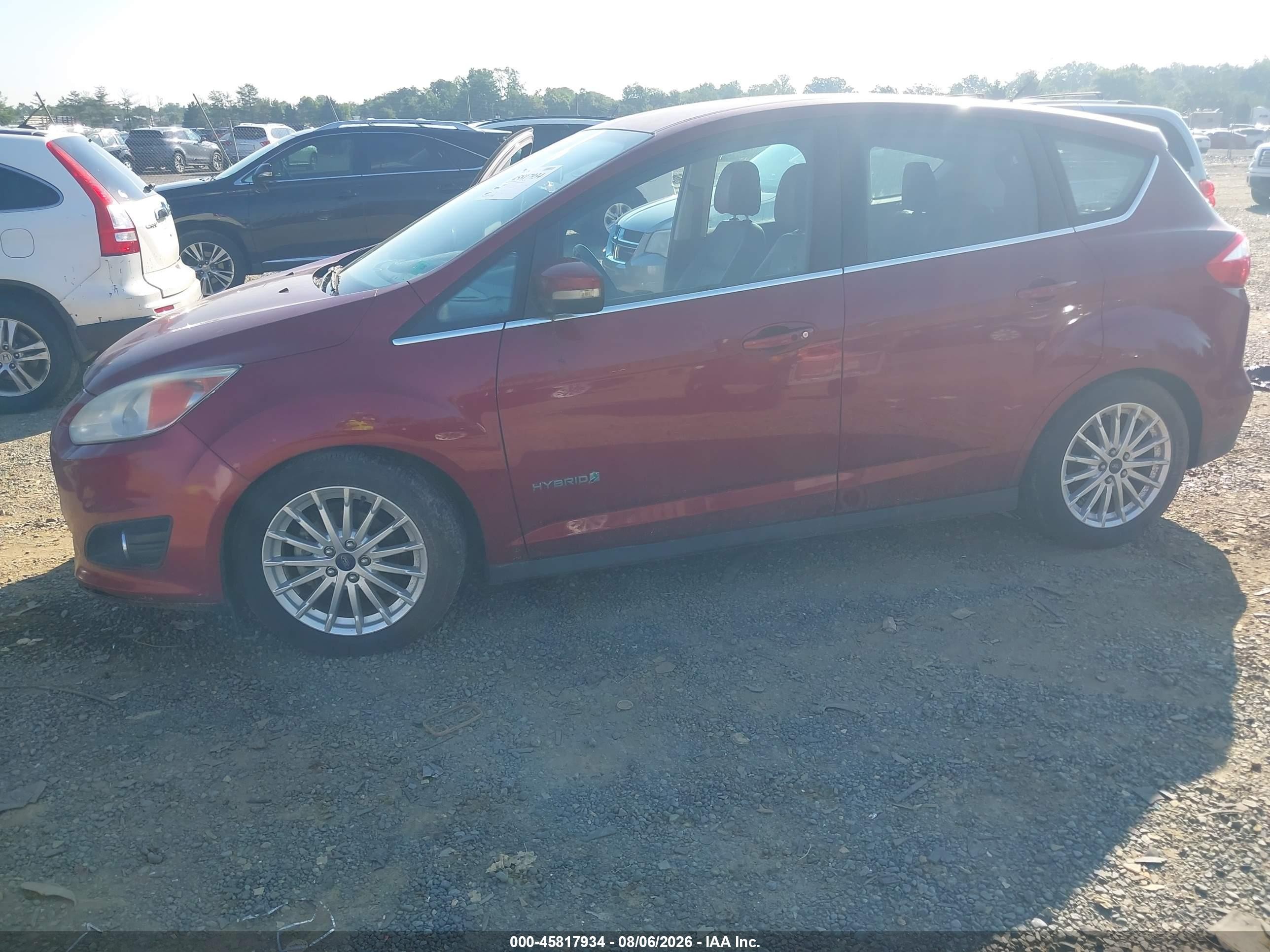2013 Ford C-max Hybrid Sel Maroon vin: 1FADP5BUXDL520937