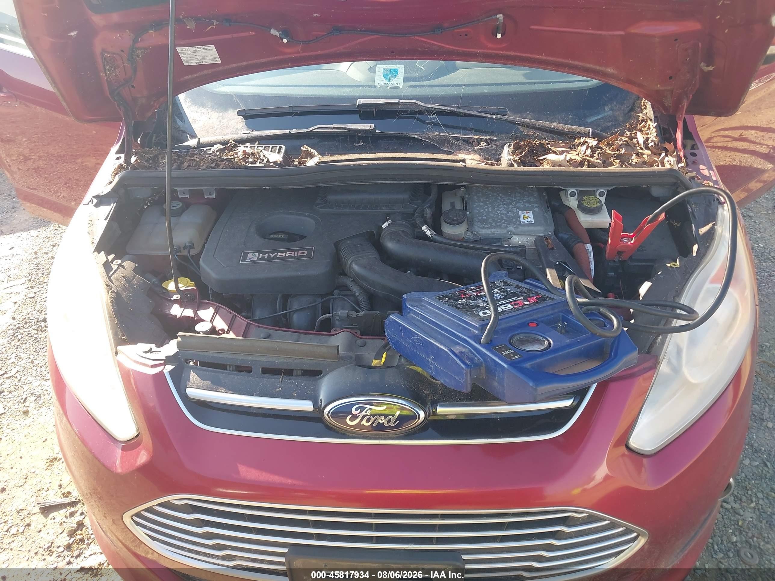 2013 Ford C-max Hybrid Sel Maroon vin: 1FADP5BUXDL520937