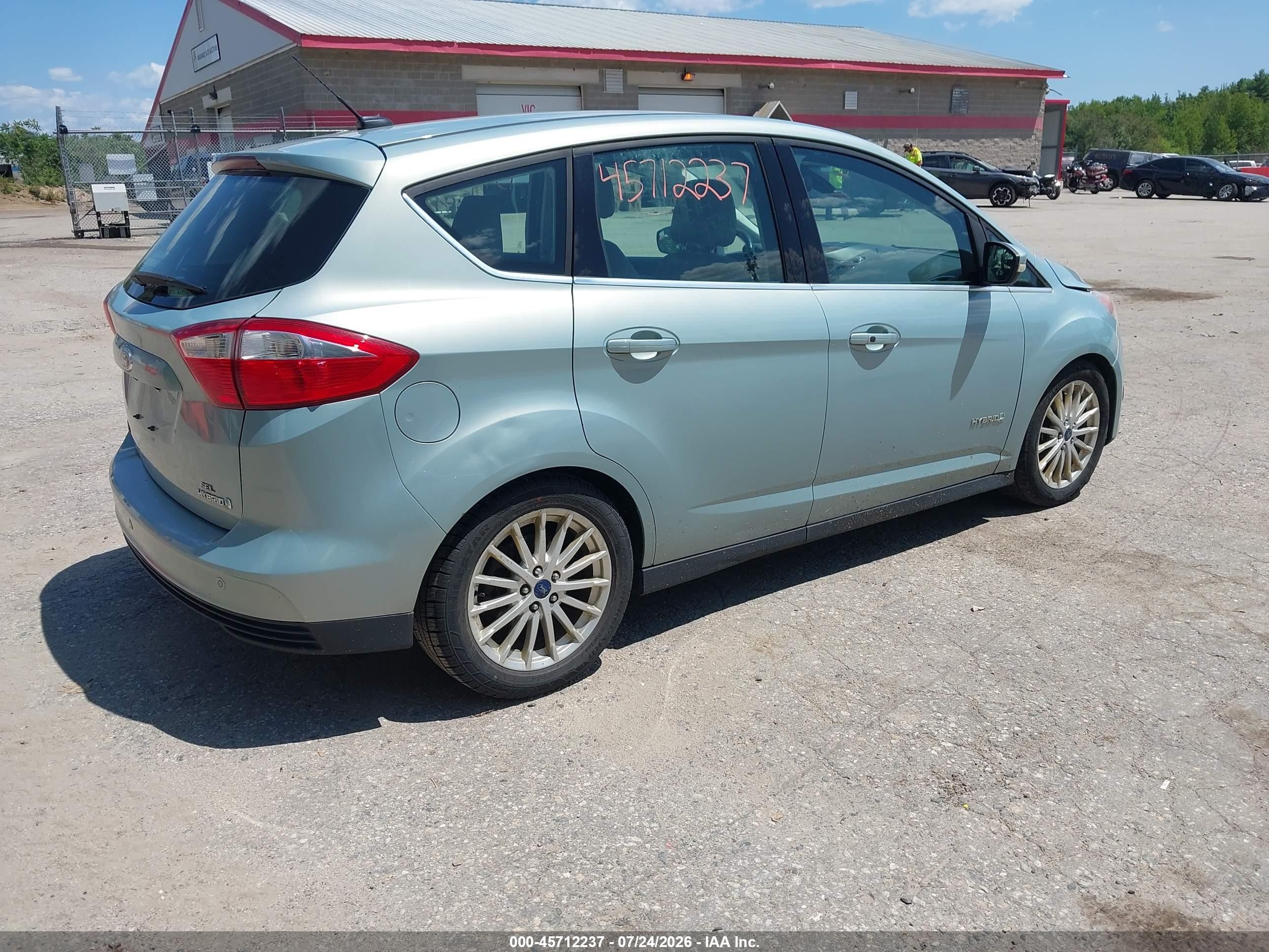 2013 Ford C-max Hybrid Sel Light Blue vin: 1FADP5BUXDL521263