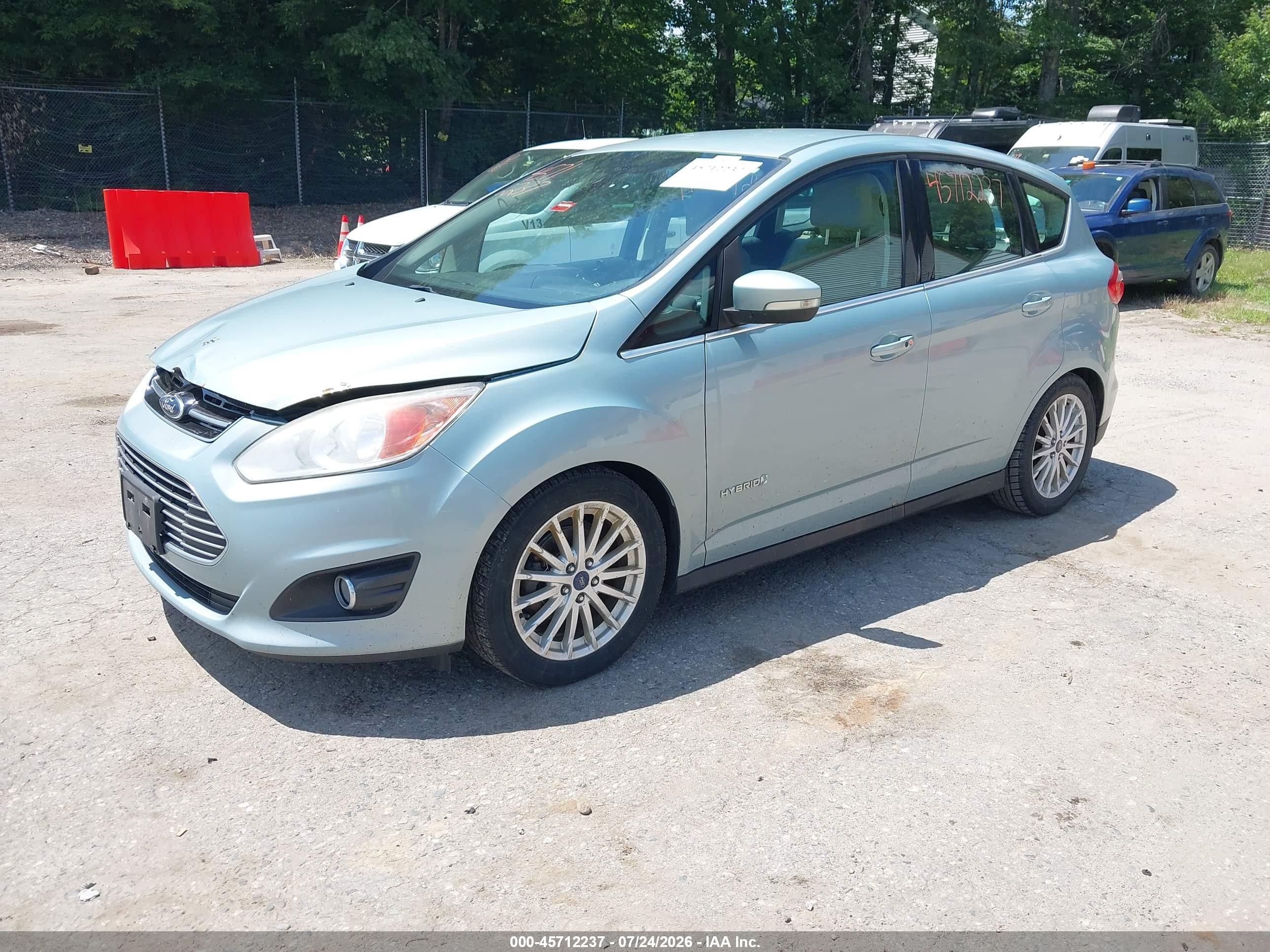 2013 Ford C-max Hybrid Sel Light Blue vin: 1FADP5BUXDL521263