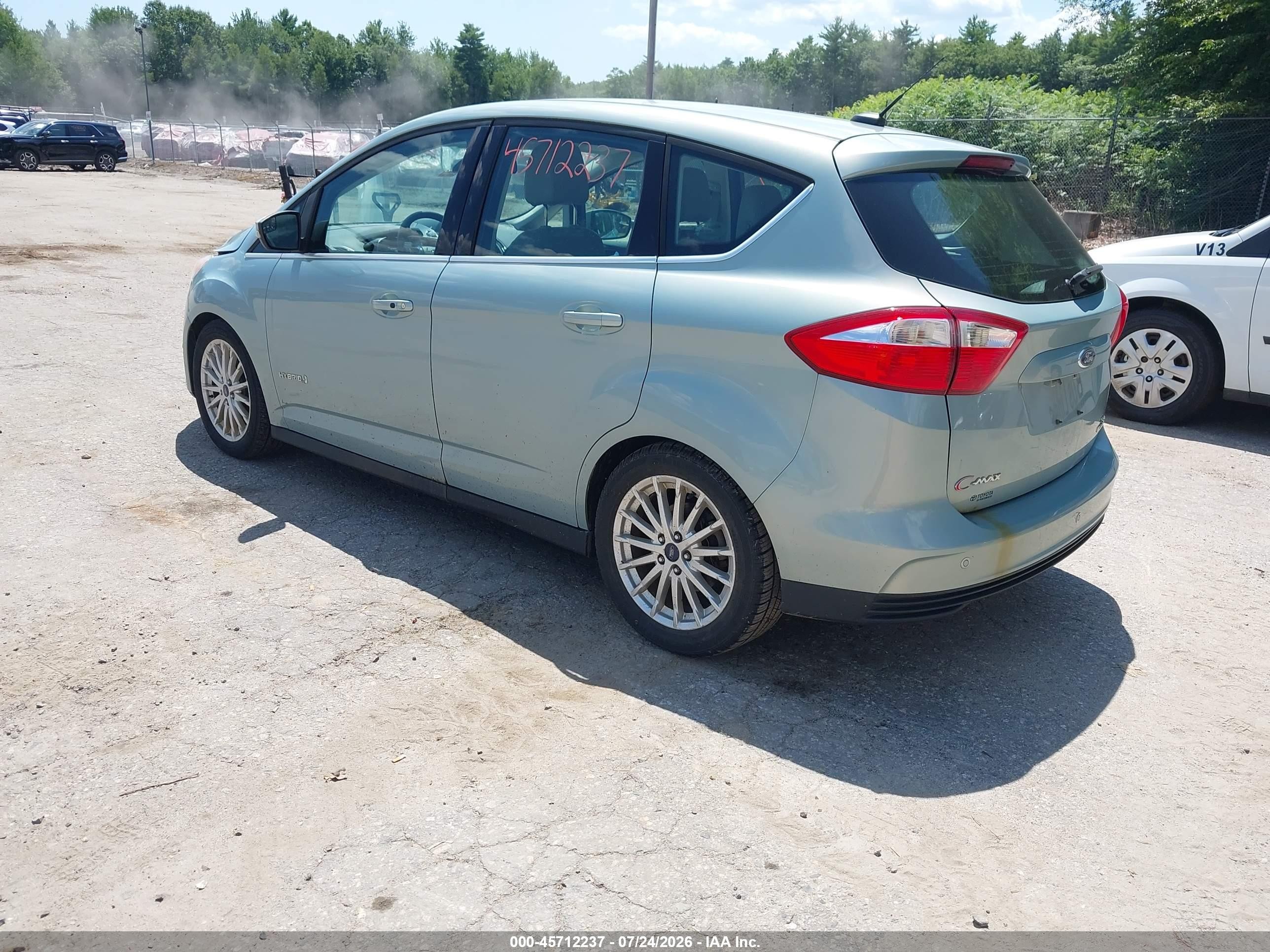 2013 Ford C-max Hybrid Sel Light Blue vin: 1FADP5BUXDL521263