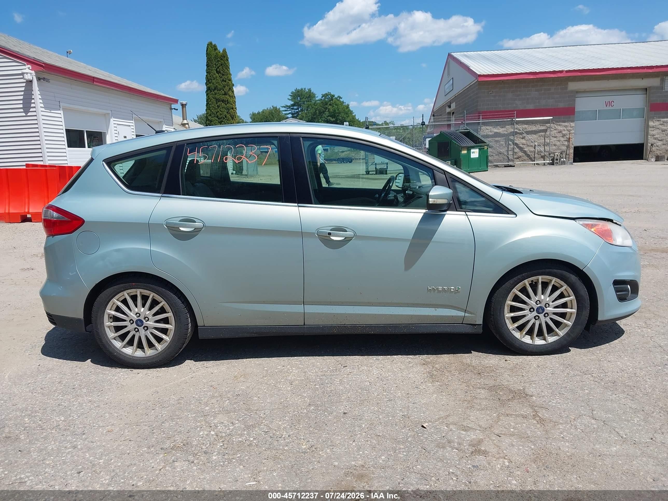2013 Ford C-max Hybrid Sel Light Blue vin: 1FADP5BUXDL521263