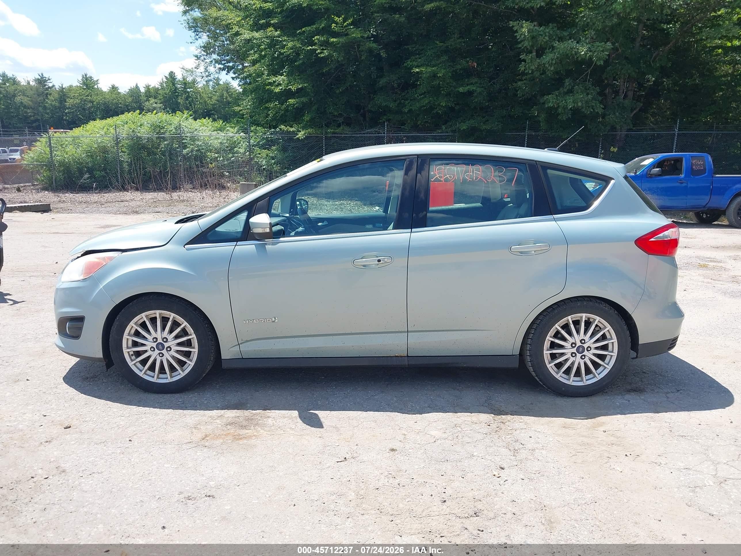 2013 Ford C-max Hybrid Sel Light Blue vin: 1FADP5BUXDL521263