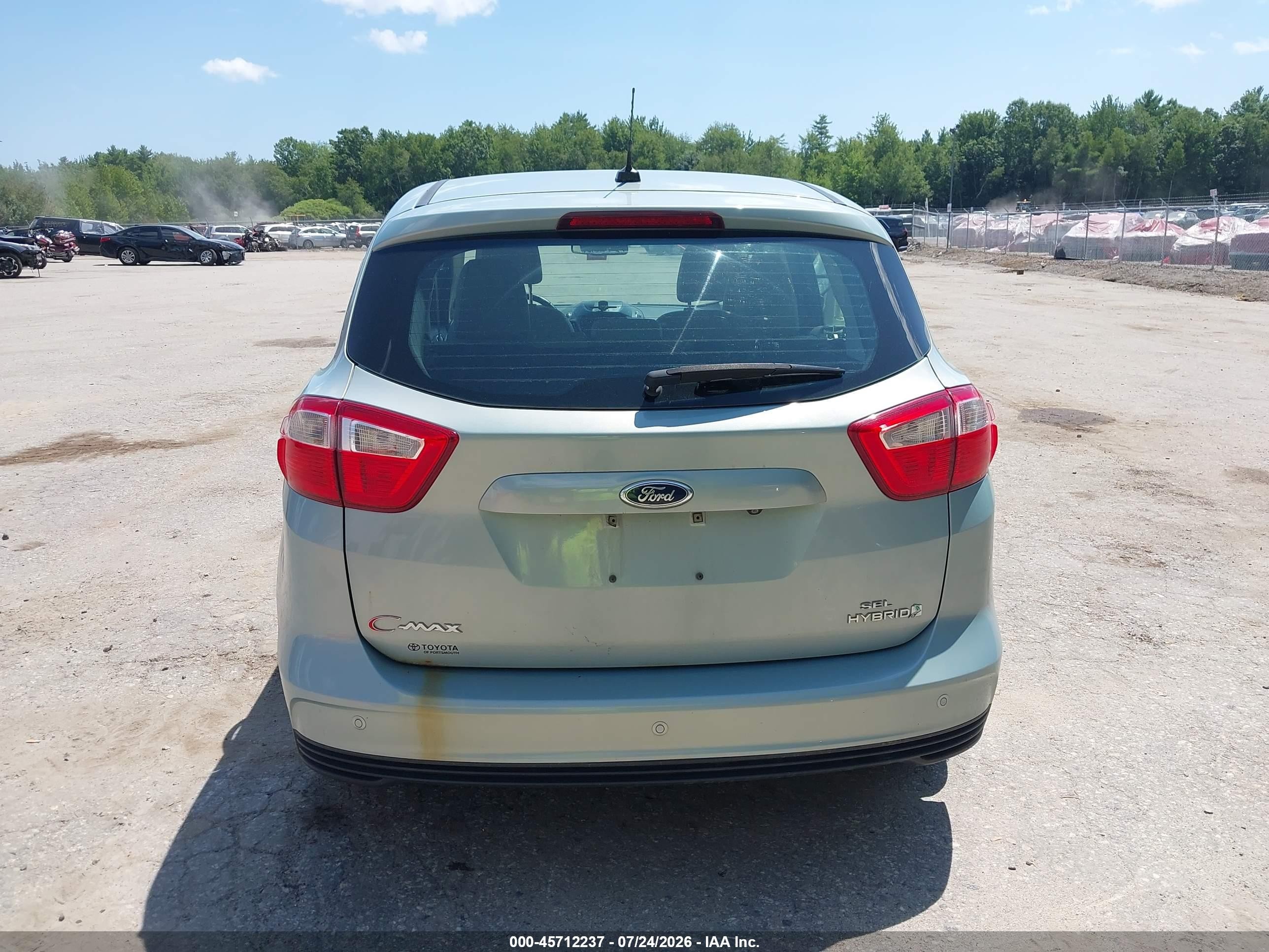 2013 Ford C-max Hybrid Sel Light Blue vin: 1FADP5BUXDL521263