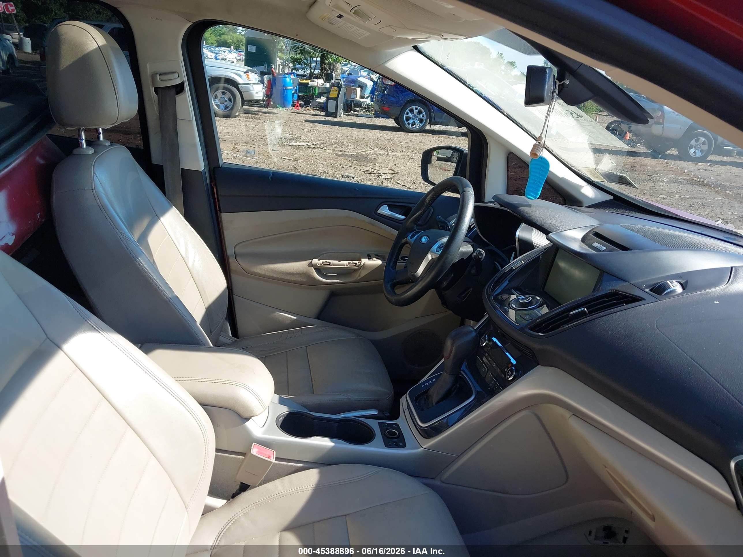 2013 Ford C-max Hybrid Sel Burgundy vin: 1FADP5BUXDL534580