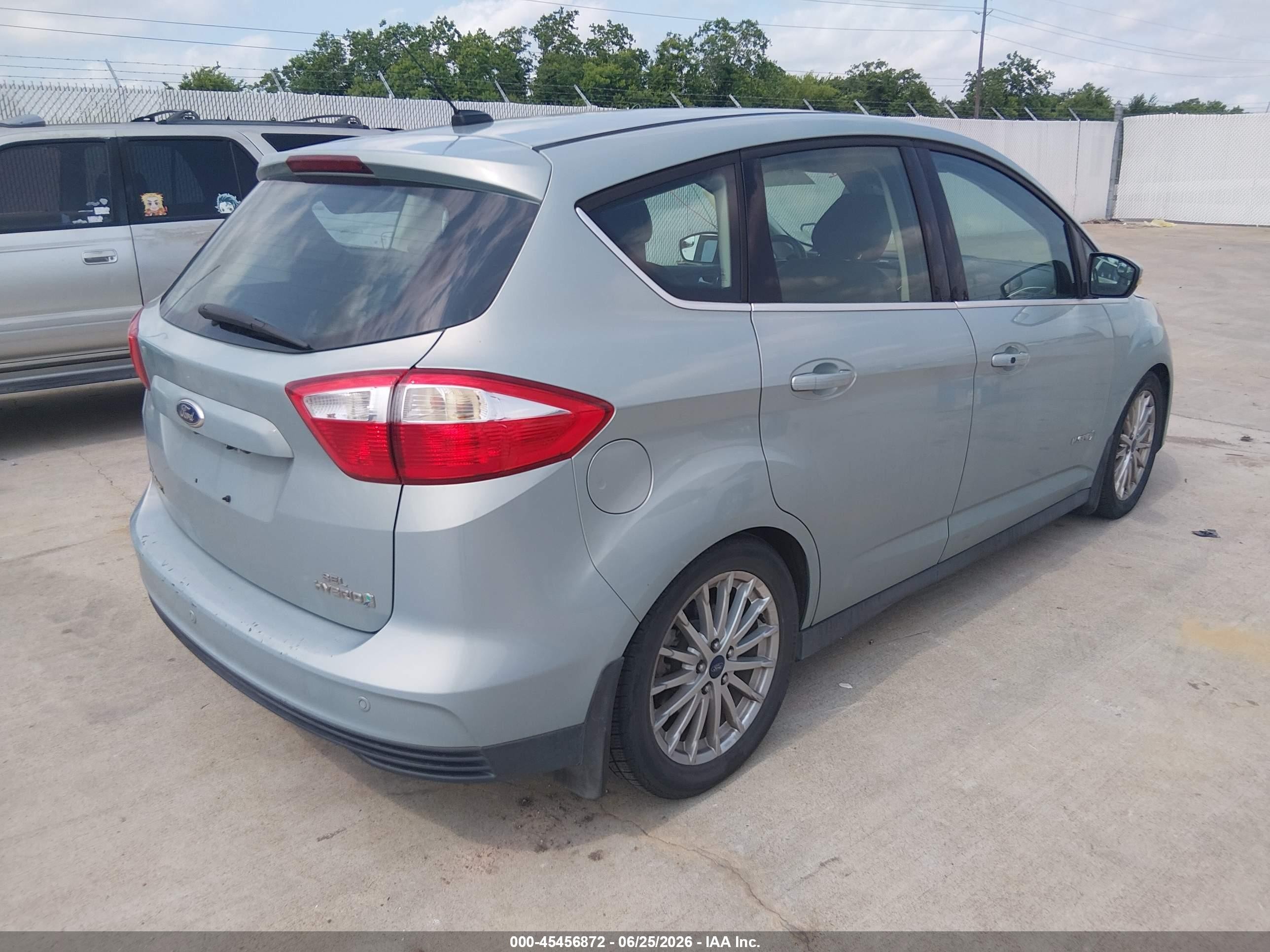 2013 Ford C-max Hybrid Sel Light Blue vin: 1FADP5BUXDL539648