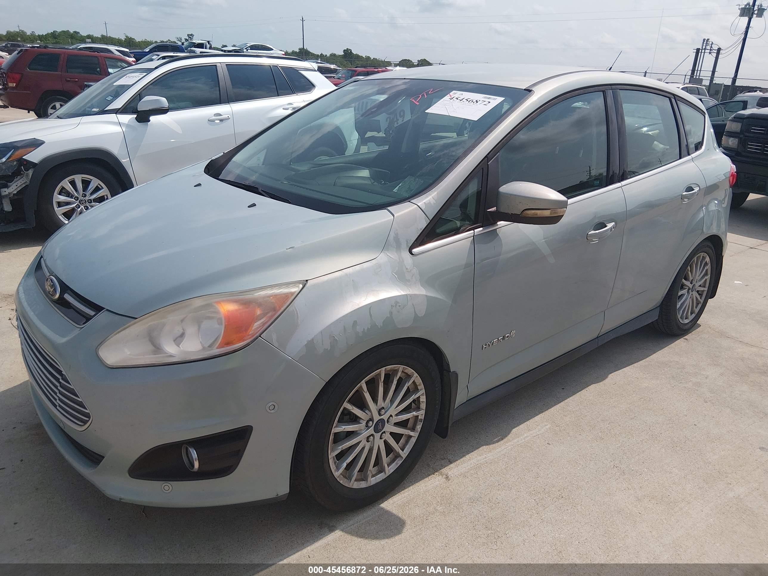 2013 Ford C-max Hybrid Sel Light Blue vin: 1FADP5BUXDL539648