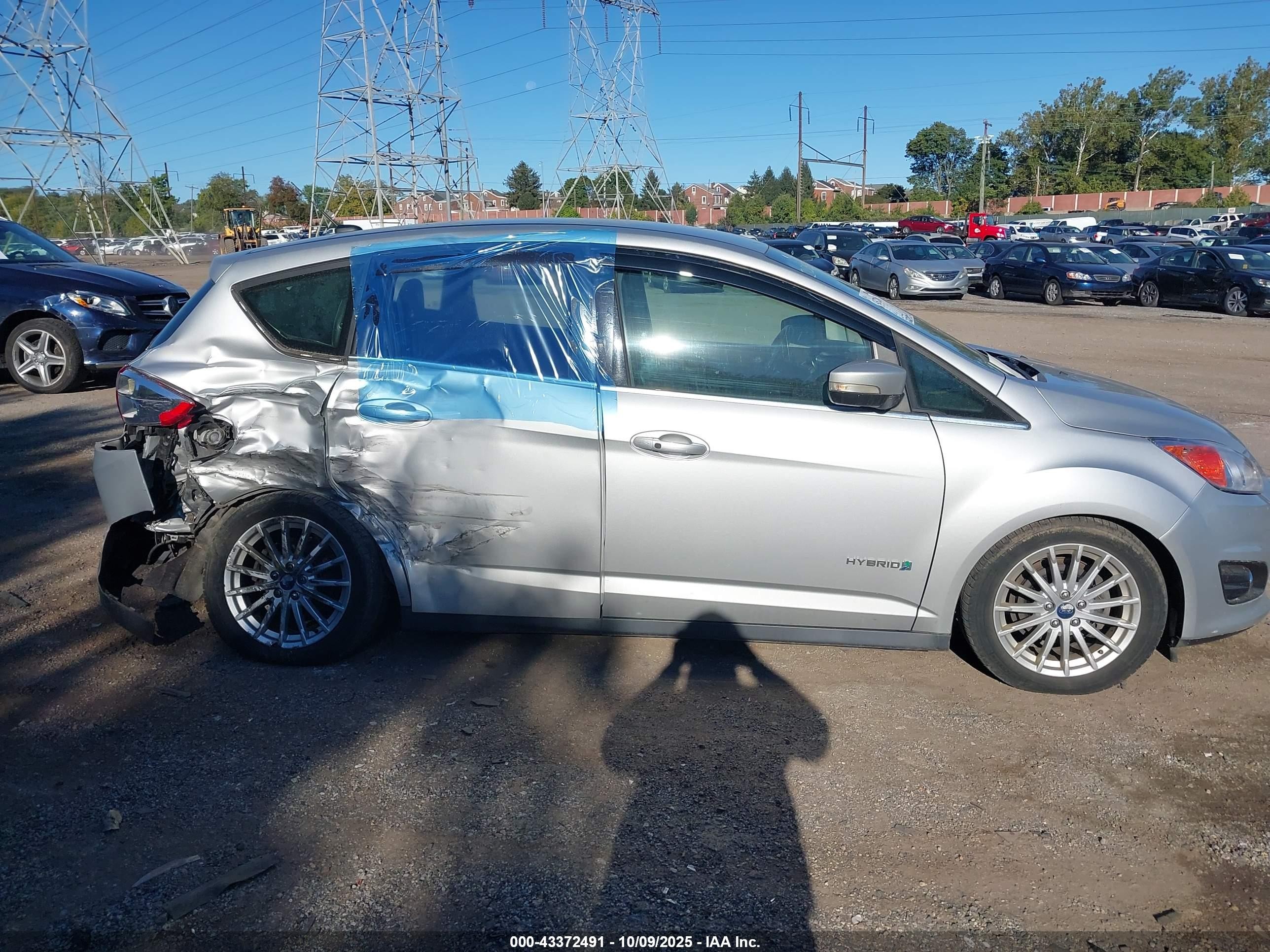 2013 Ford C-max Hybrid Sel Silver vin: 1FADP5BUXDL546731