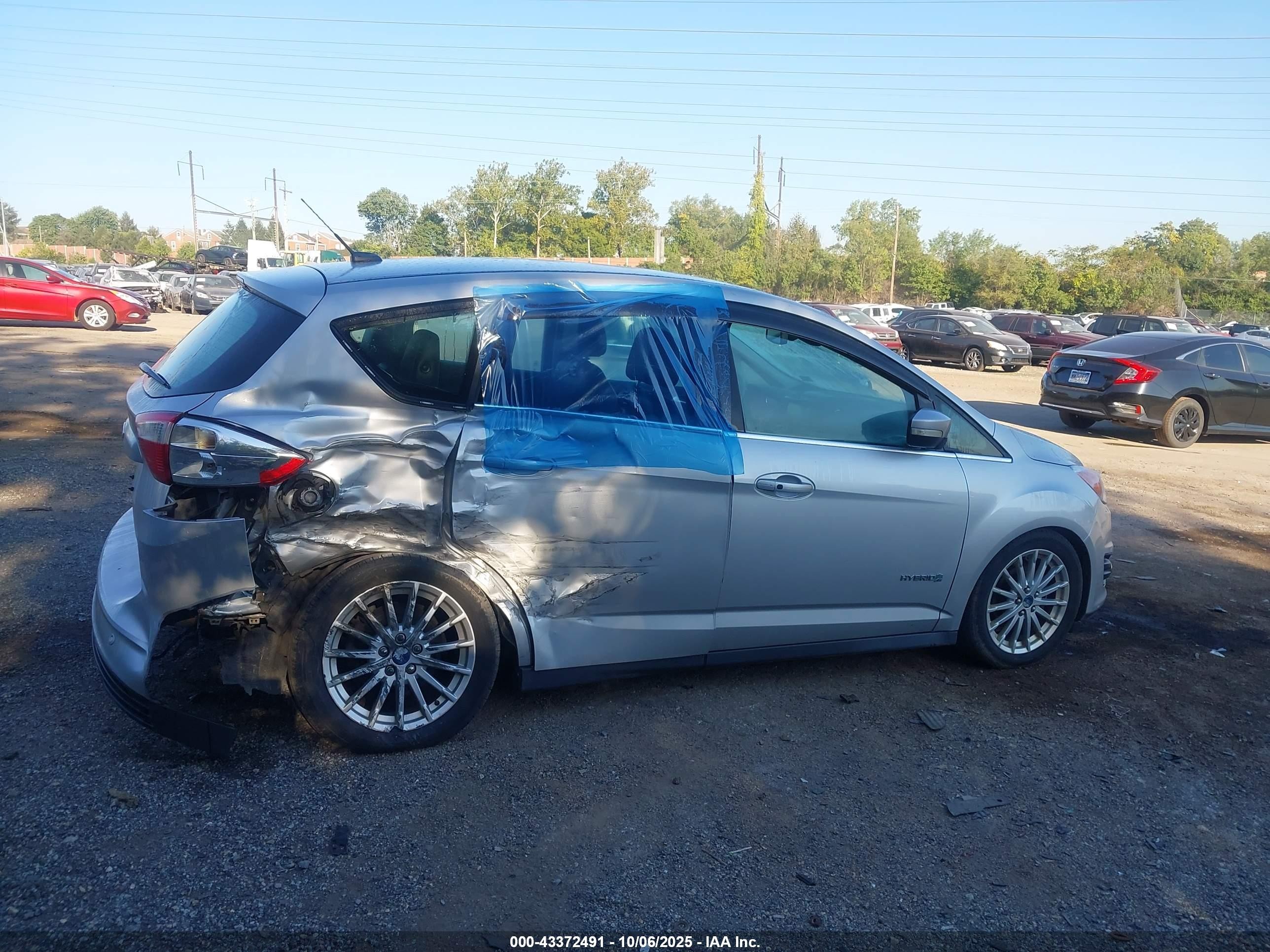 2013 Ford C-max Hybrid Sel Silver vin: 1FADP5BUXDL546731