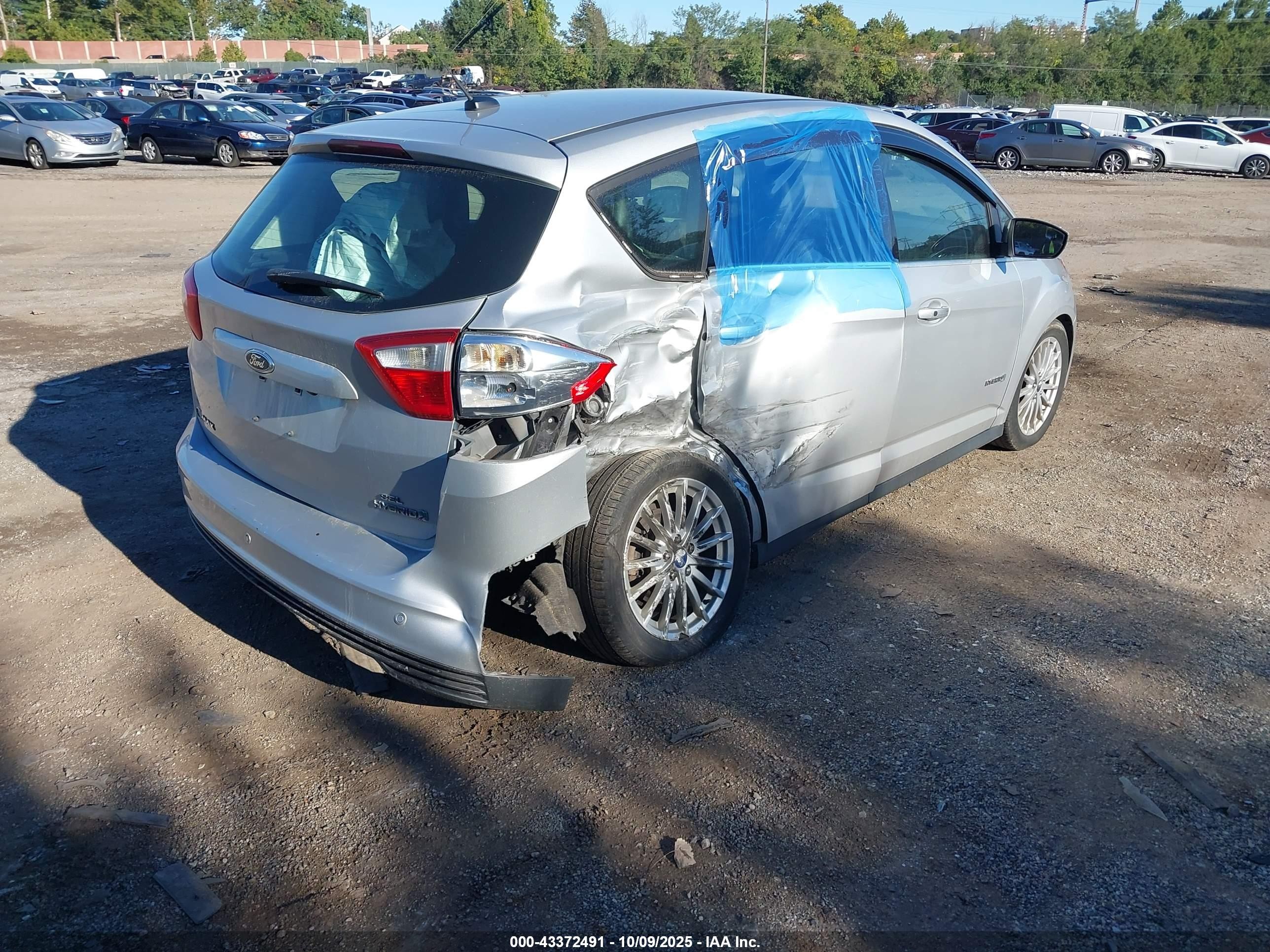 2013 Ford C-max Hybrid Sel Silver vin: 1FADP5BUXDL546731