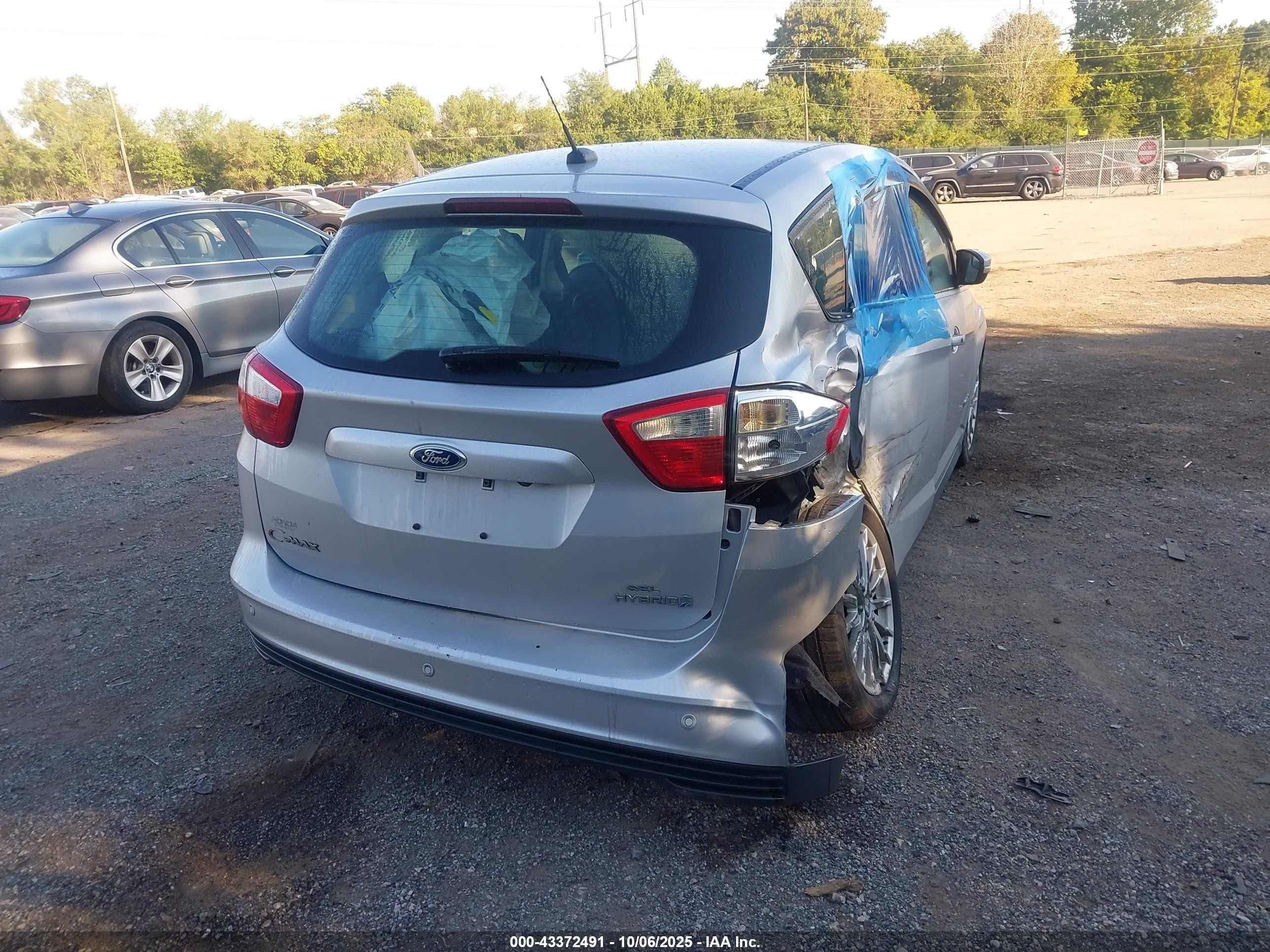 2013 Ford C-max Hybrid Sel Silver vin: 1FADP5BUXDL546731