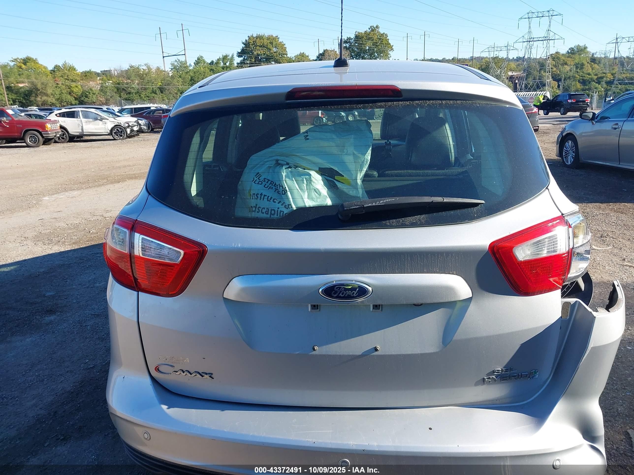 2013 Ford C-max Hybrid Sel Silver vin: 1FADP5BUXDL546731