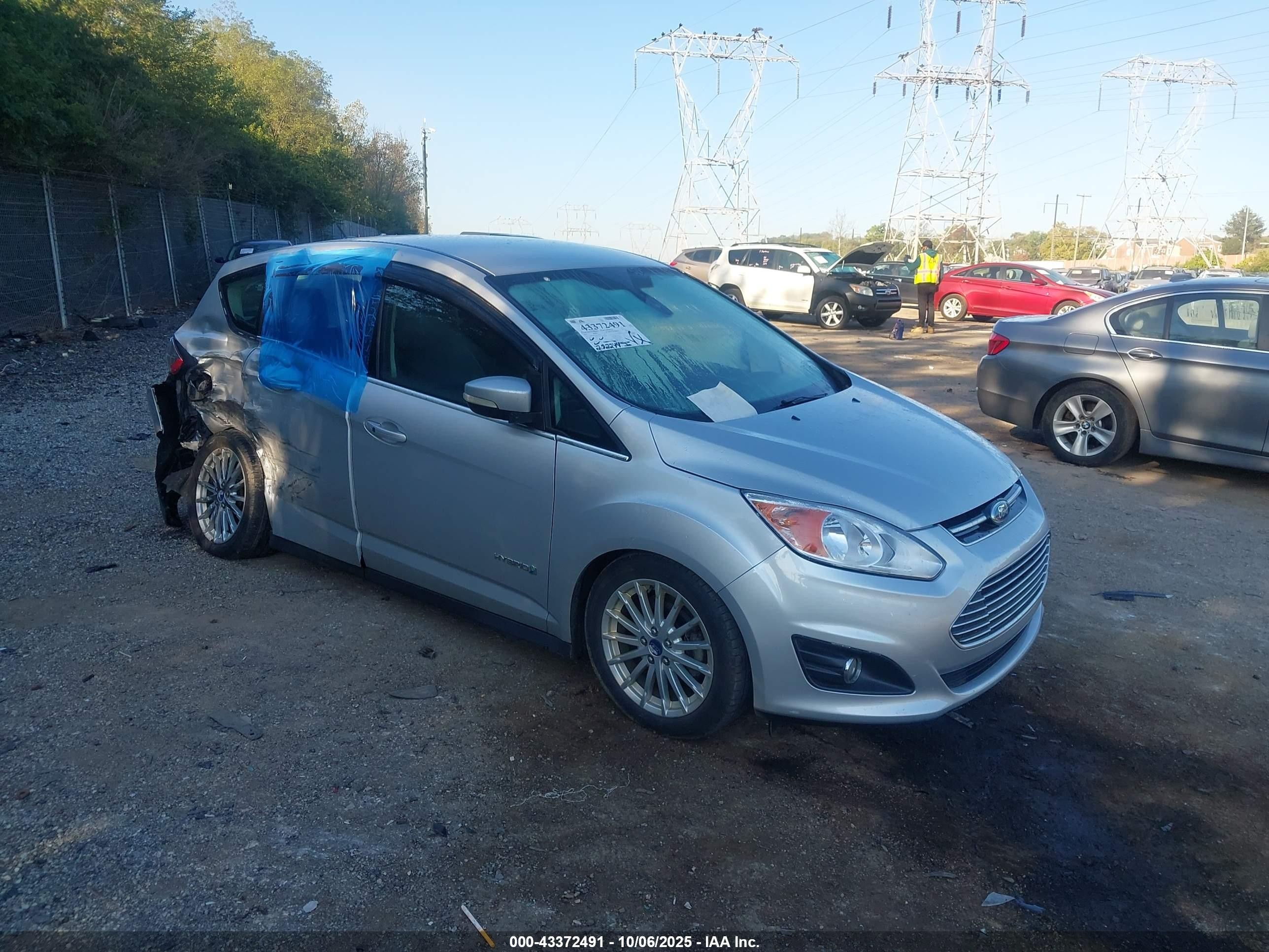 2013 Ford C-max Hybrid Sel Silver vin: 1FADP5BUXDL546731