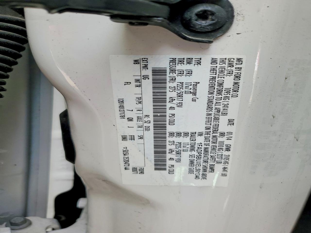 2014 Ford C-max Sel White vin: 1FADP5BUXEL501340