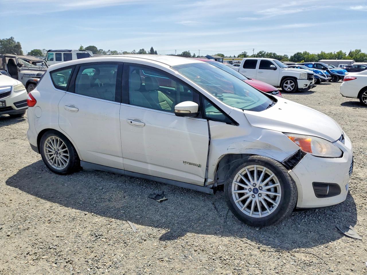 2014 Ford C-max Sel White vin: 1FADP5BUXEL502469