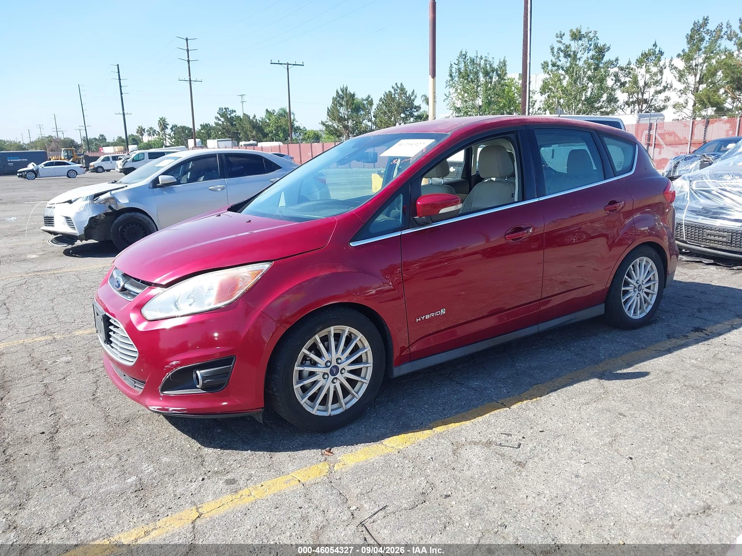 2014 Ford C-max Hybrid Sel Бордовый vin: 1FADP5BUXEL514654
