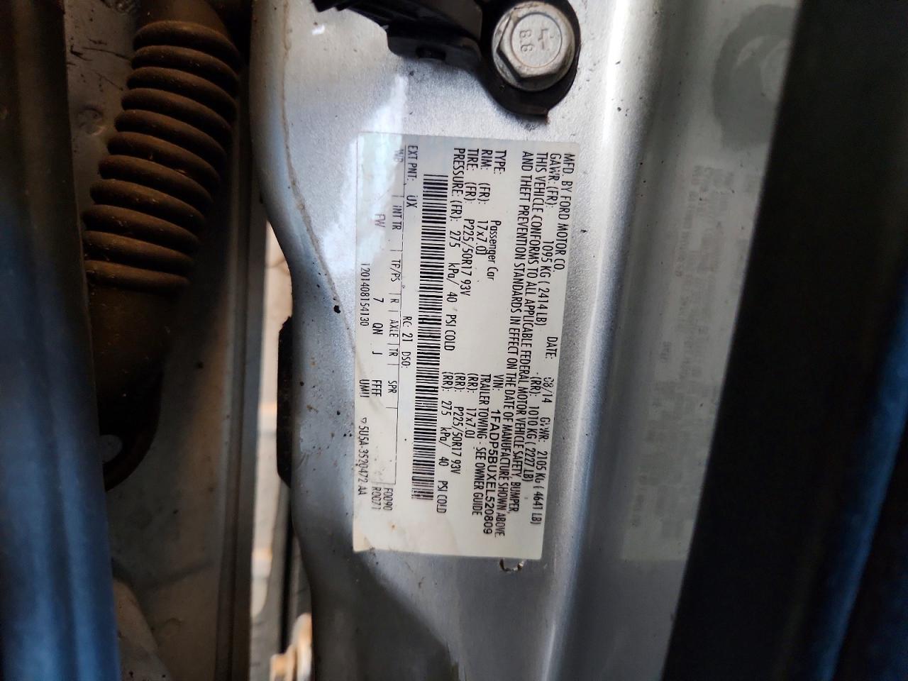 2014 Ford C-max Sel Silver vin: 1FADP5BUXEL520809