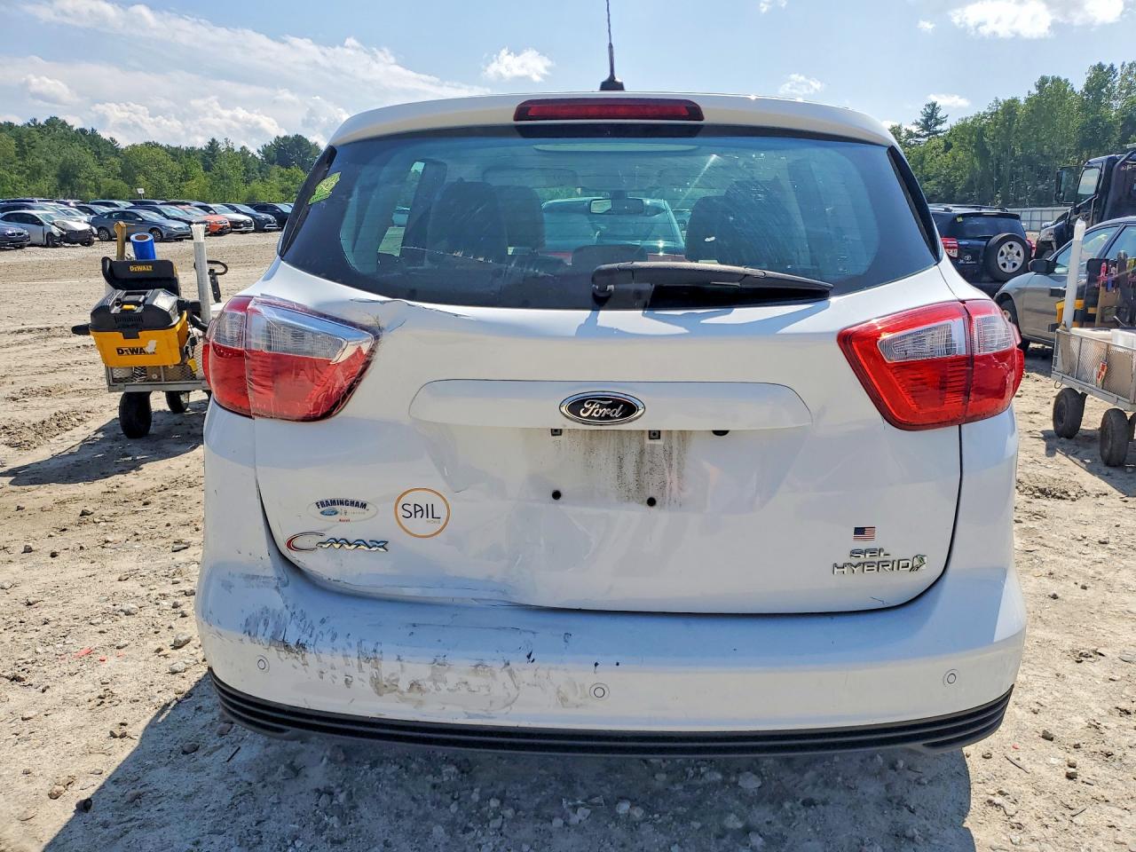 2015 Ford C-max Sel White vin: 1FADP5BUXFL111016
