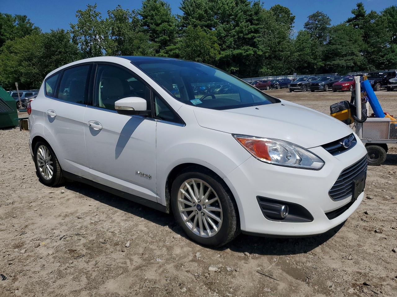 2015 Ford C-max Sel White vin: 1FADP5BUXFL111016