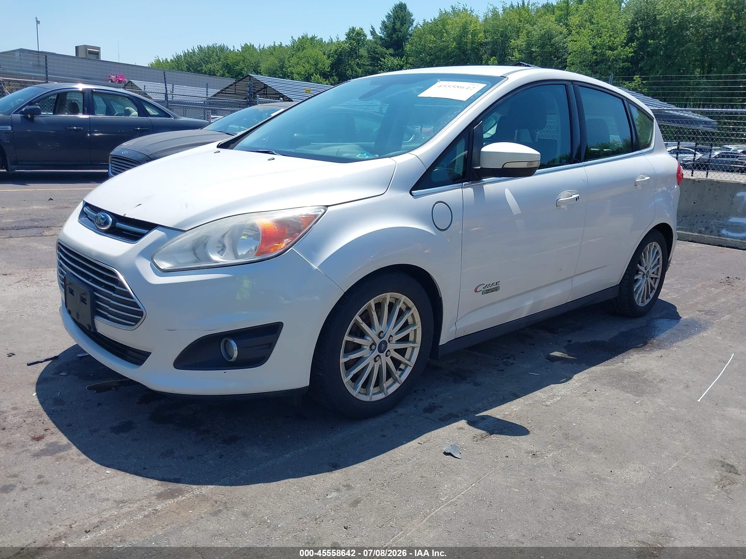2013 Ford C-max Energi Sel White vin: 1FADP5CU0DL533131