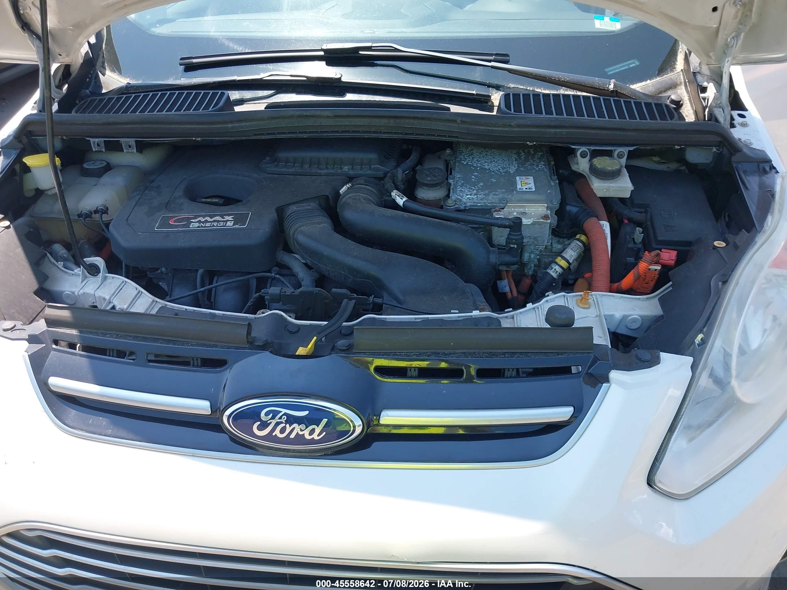 2013 Ford C-max Energi Sel White vin: 1FADP5CU0DL533131