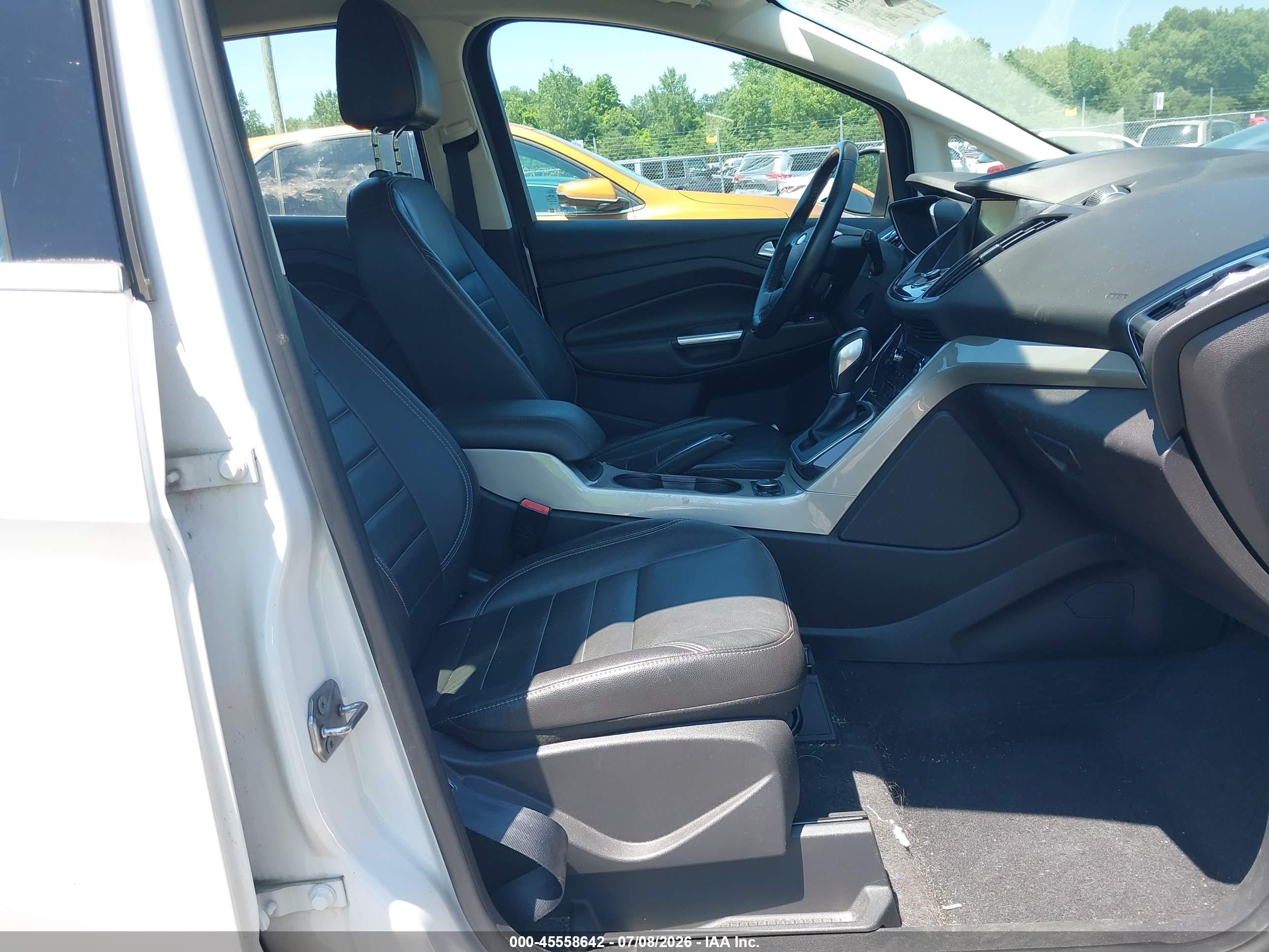 2013 Ford C-max Energi Sel White vin: 1FADP5CU0DL533131