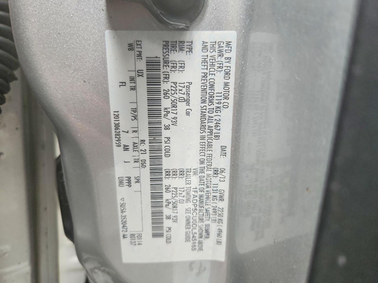 2013 Ford C-max Premium Silver vin: 1FADP5CU0DL545165