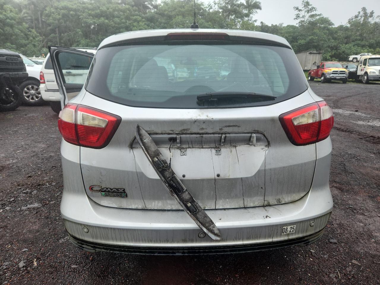 2013 Ford C-max Premium Silver vin: 1FADP5CU0DL545165 Damage: Lift Gate Trim Panel, Broken, Replacement Required