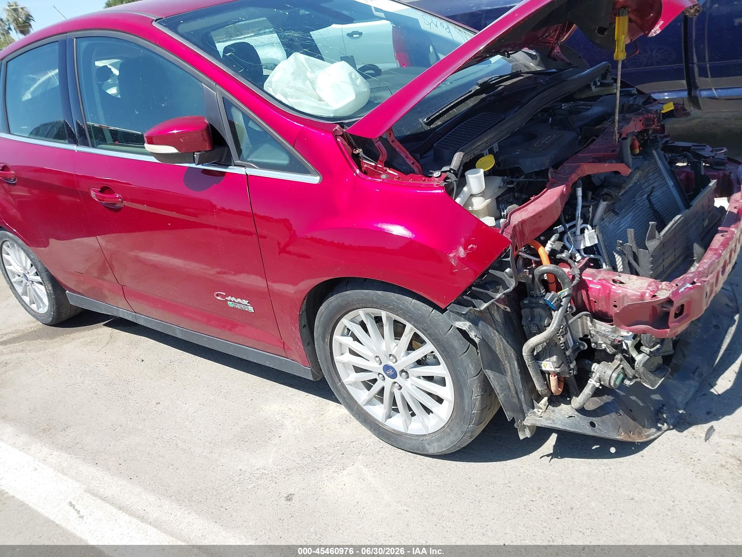 2013 Ford C-max Energi Sel Maroon vin: 1FADP5CU0DL553184