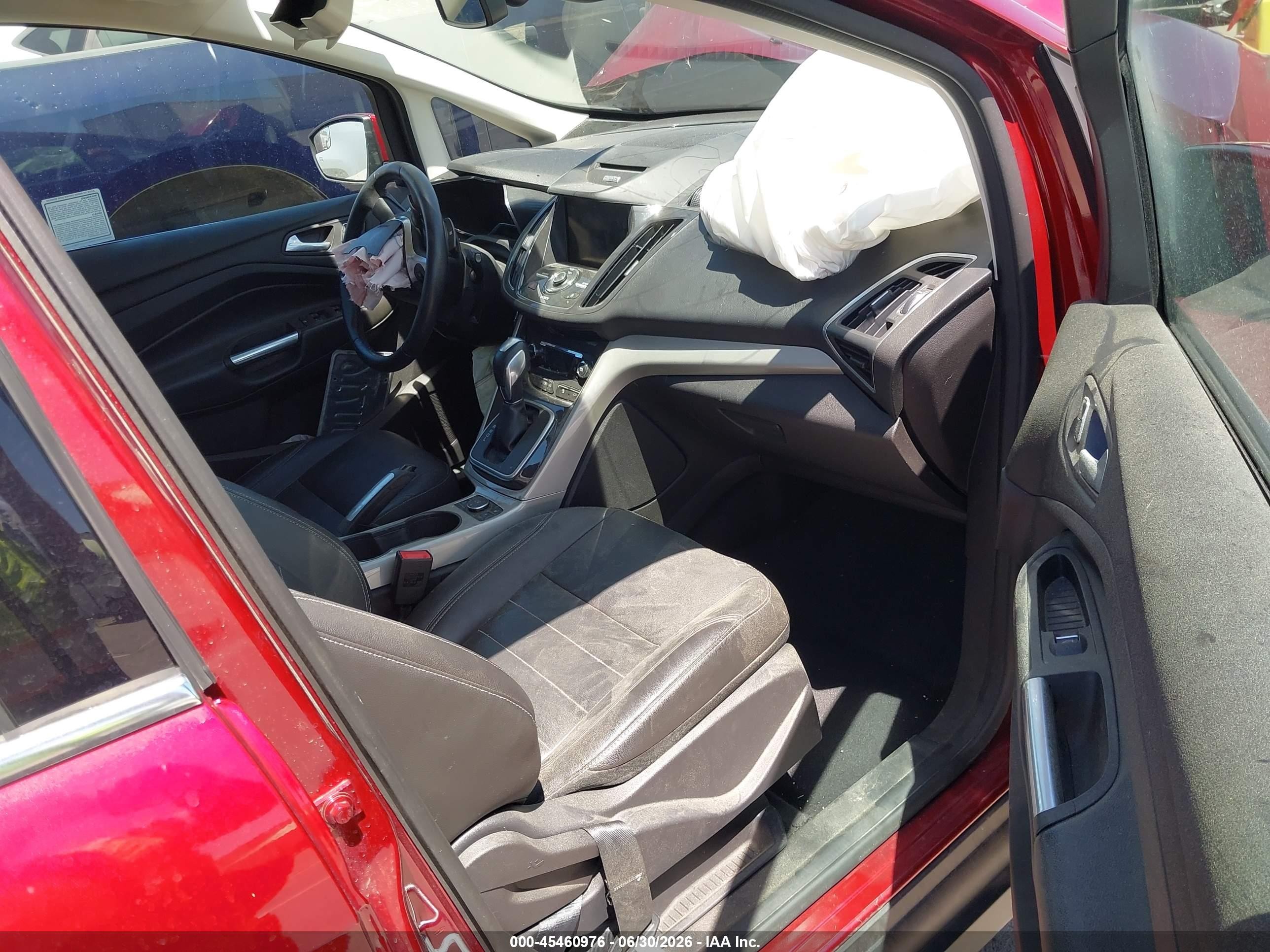 2013 Ford C-max Energi Sel Maroon vin: 1FADP5CU0DL553184