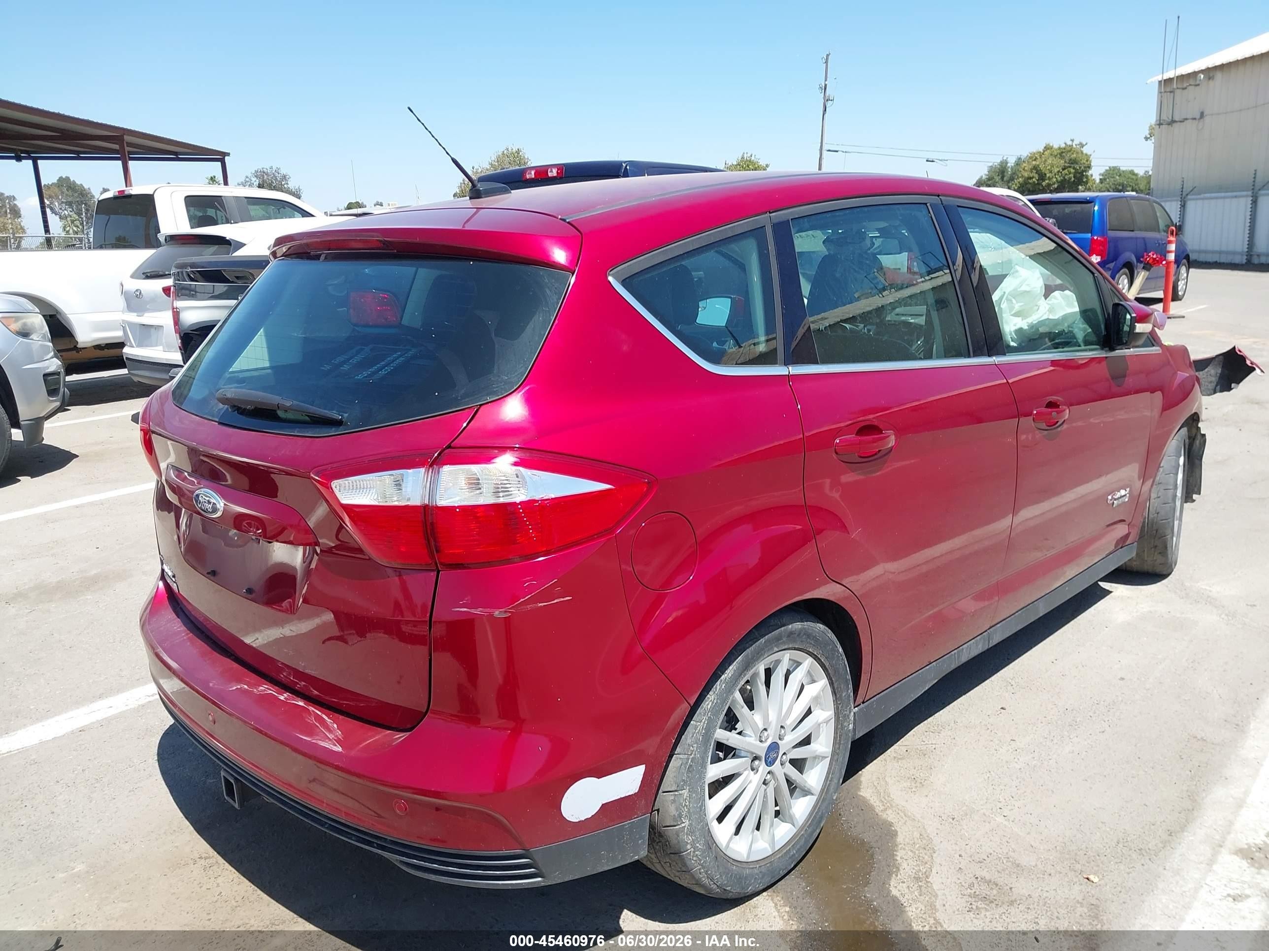 2013 Ford C-max Energi Sel Maroon vin: 1FADP5CU0DL553184