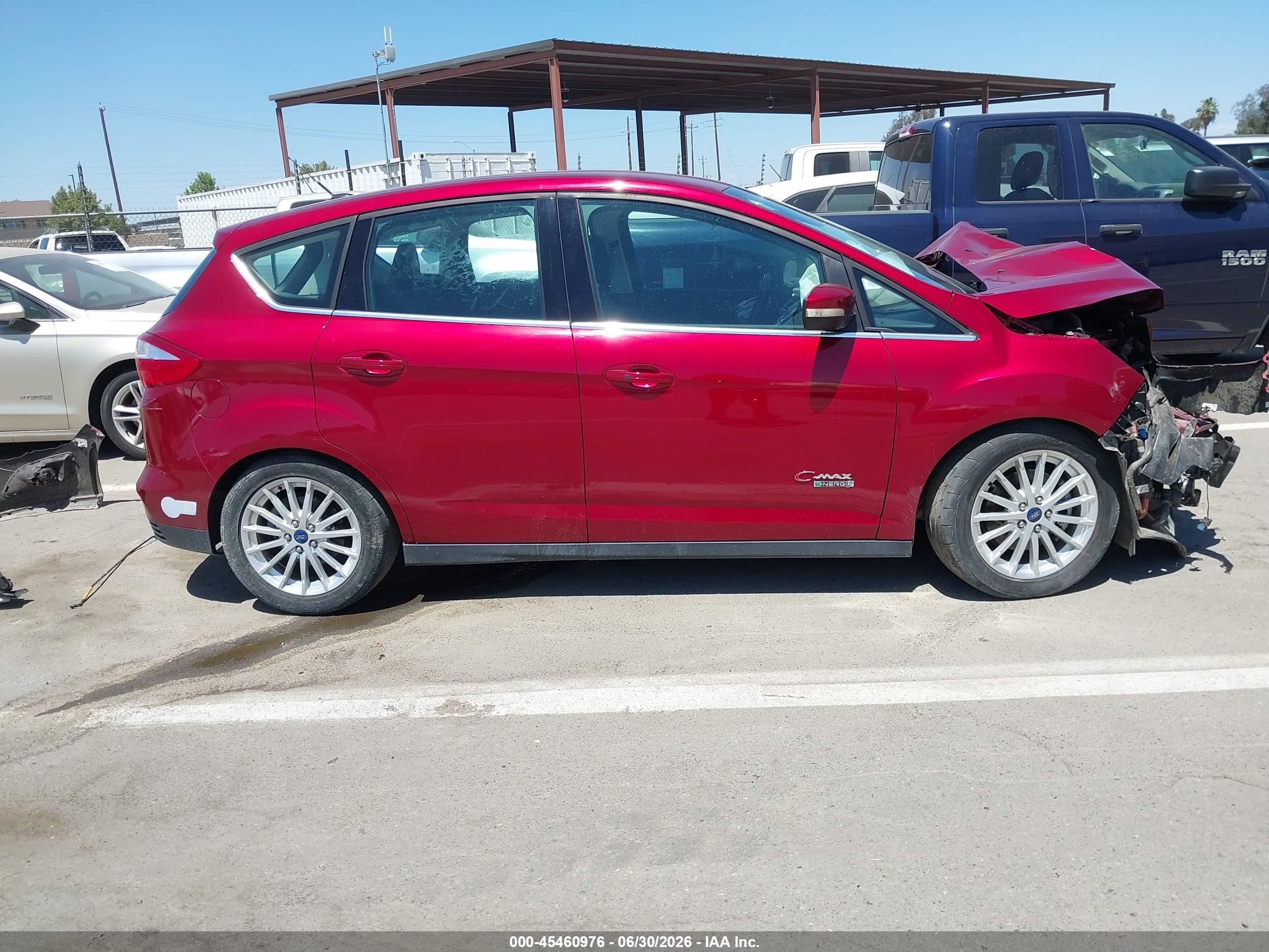 2013 Ford C-max Energi Sel Maroon vin: 1FADP5CU0DL553184