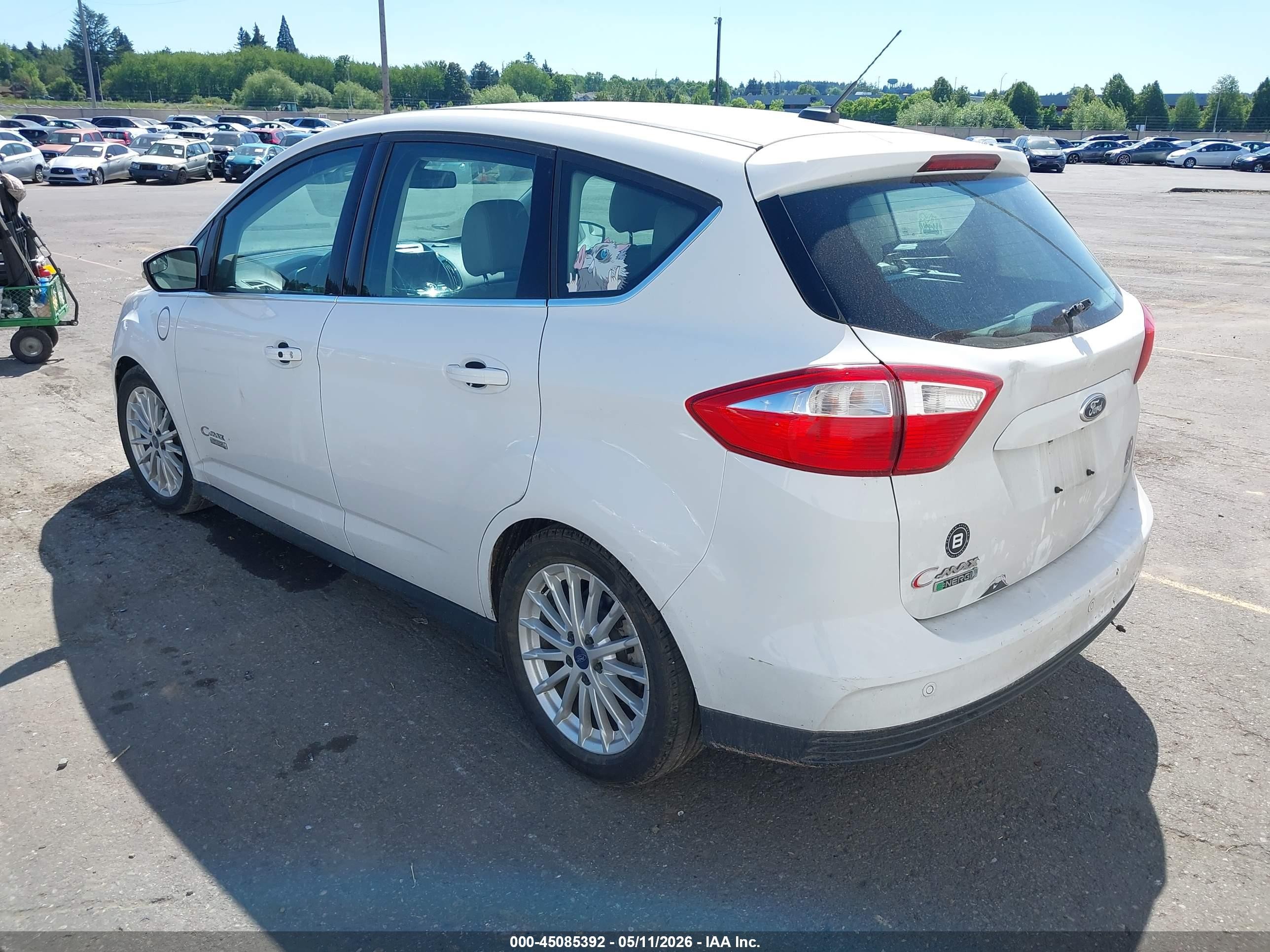 2014 Ford C-max Energi Sel White vin: 1FADP5CU0EL511681