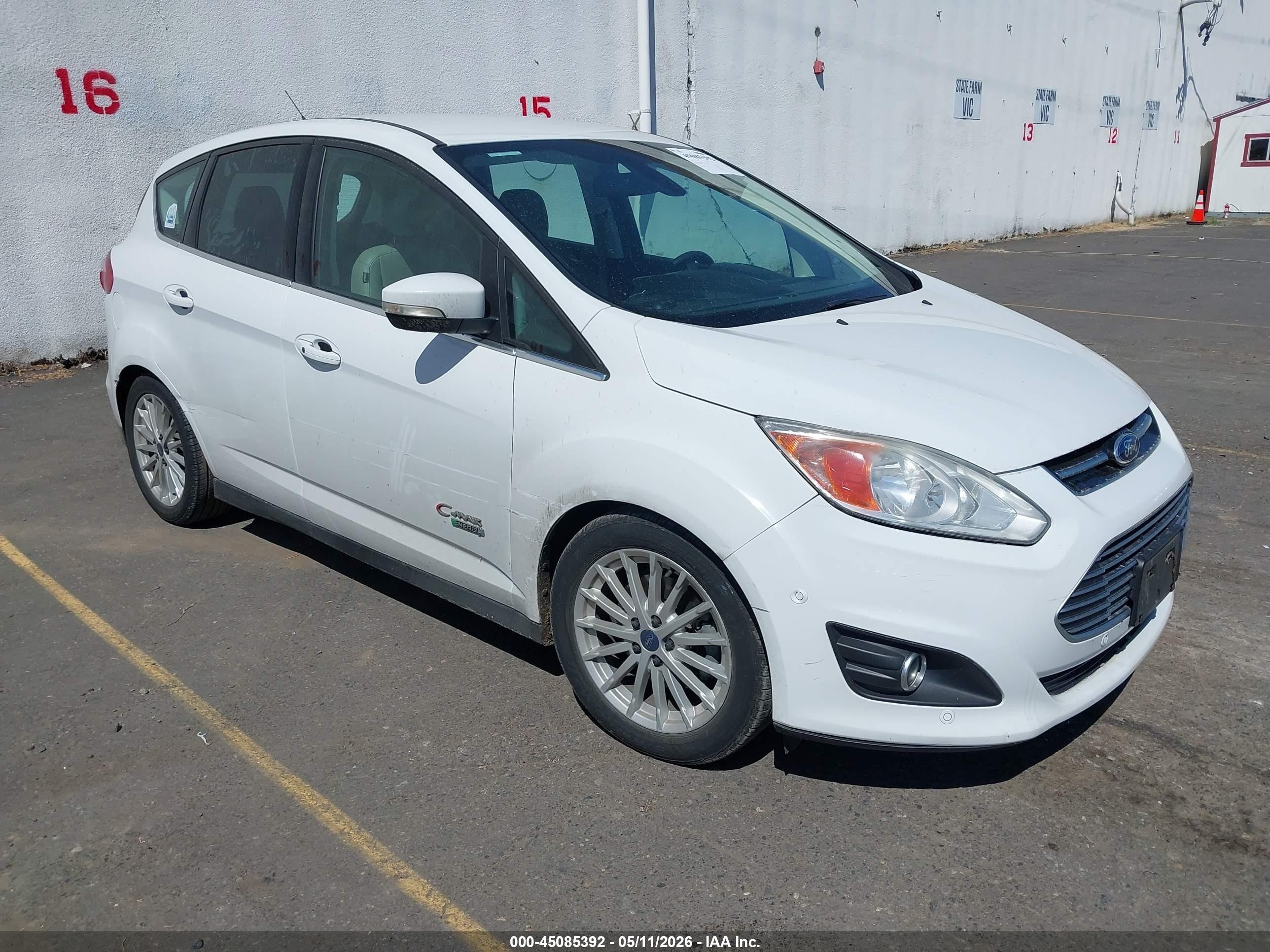 2014 Ford C-max Energi Sel White vin: 1FADP5CU0EL511681