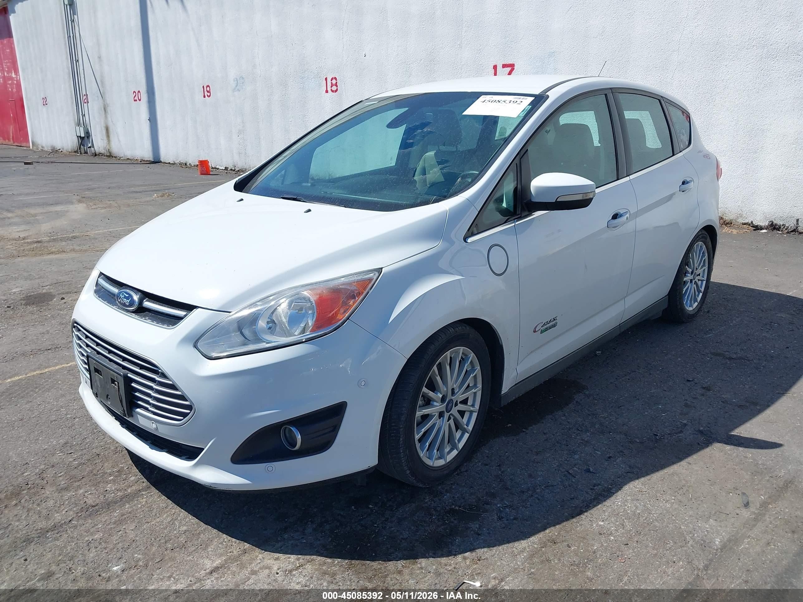 2014 Ford C-max Energi Sel White vin: 1FADP5CU0EL511681