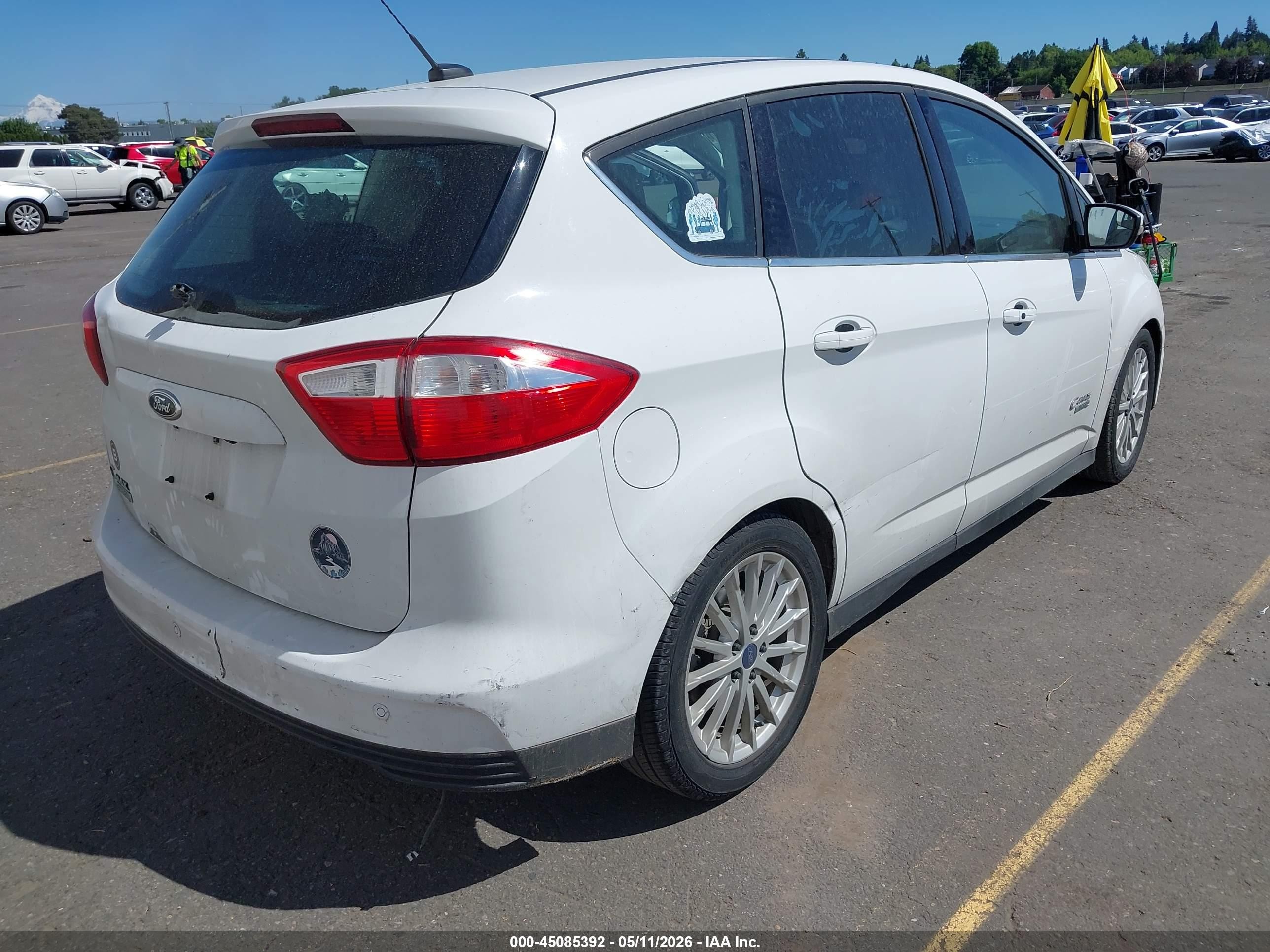 2014 Ford C-max Energi Sel White vin: 1FADP5CU0EL511681